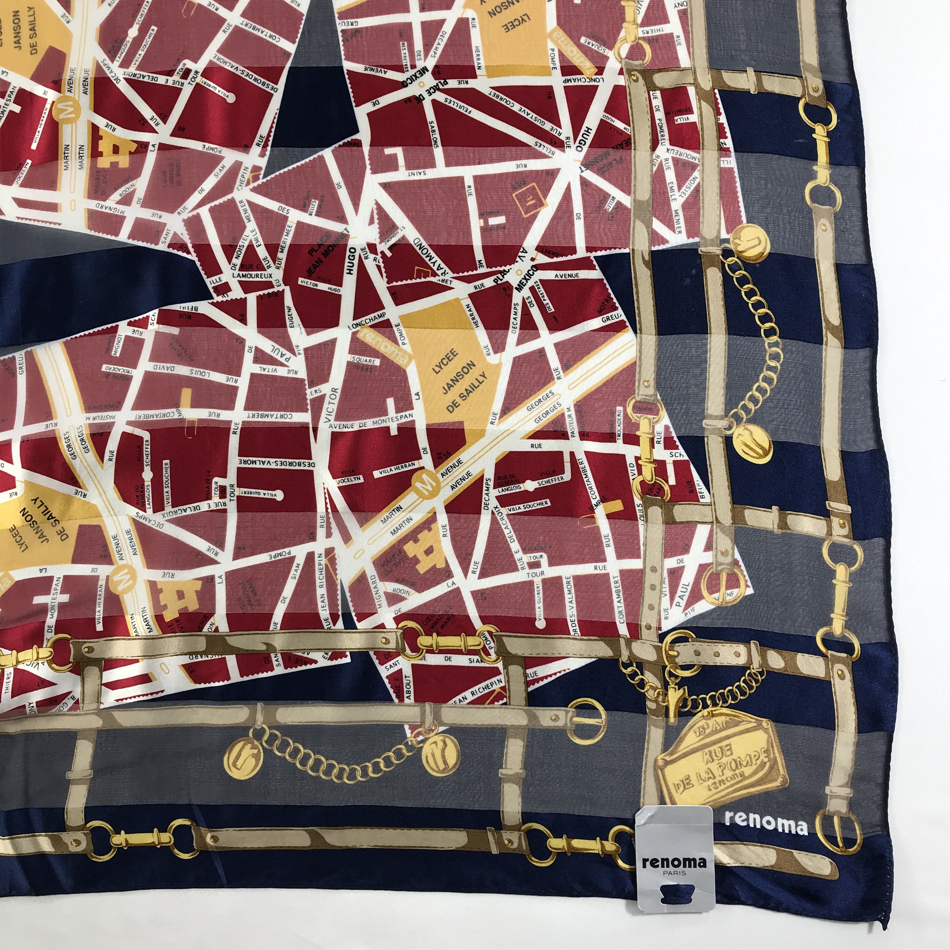 Renoma × Vintage Vintage Renoma Silk Scarf Size ONE SIZE - 4 Thumbnail