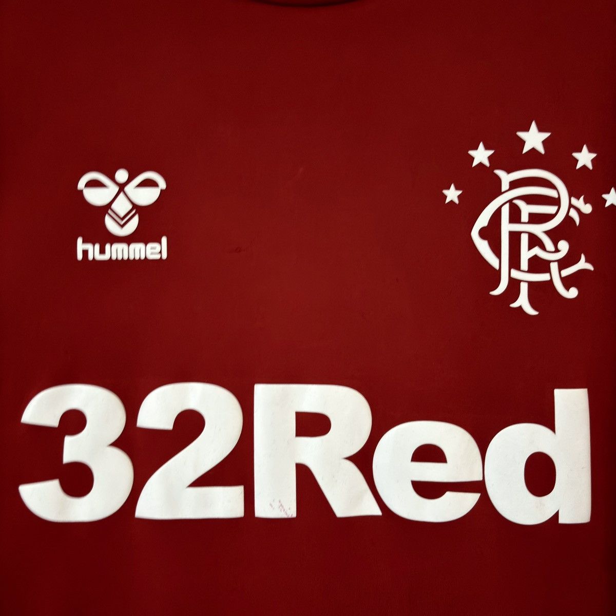 Hummel 2019 2020 Rangers Glasgow Third Kit Hummel Soccer Jersey Red Size US M / EU 48-50 / 2 - 3 Thumbnail