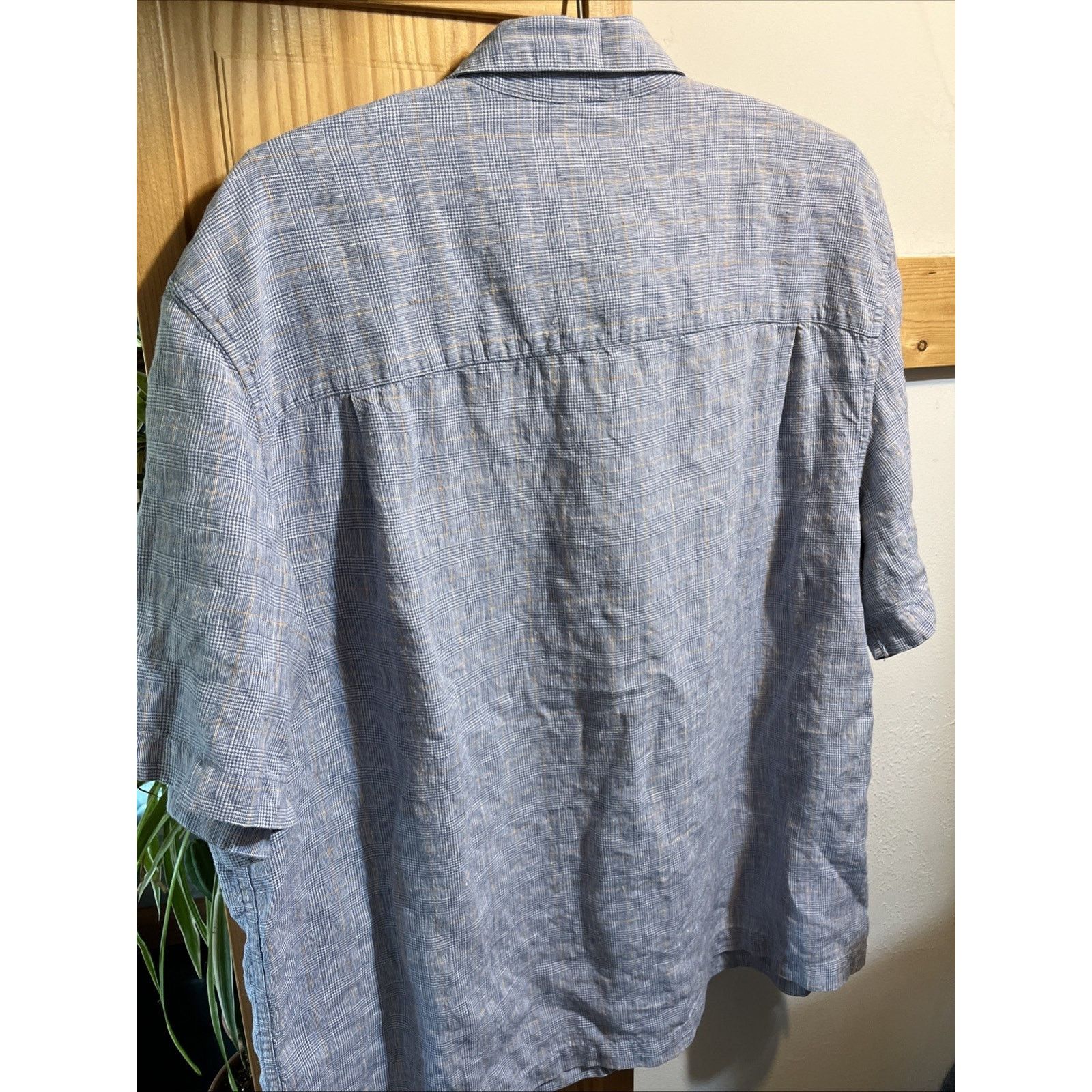 Other paradise collection men’s XL Linen SS Button Up Shirt Blue Size US XL / EU 56 / 4 - 6 Thumbnail