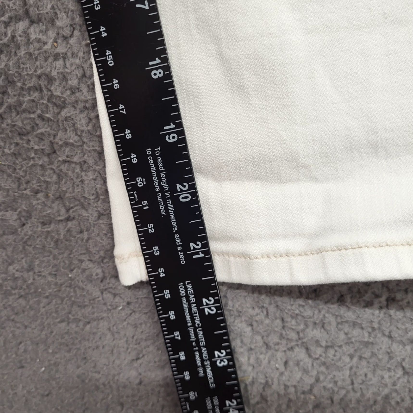 Denime L.A Idol USA Capris Women's Size 11 W33-L21 Ivory Denim Straight Leg Jeans READ Size 32" / US 10 / IT 46 - 7 Thumbnail