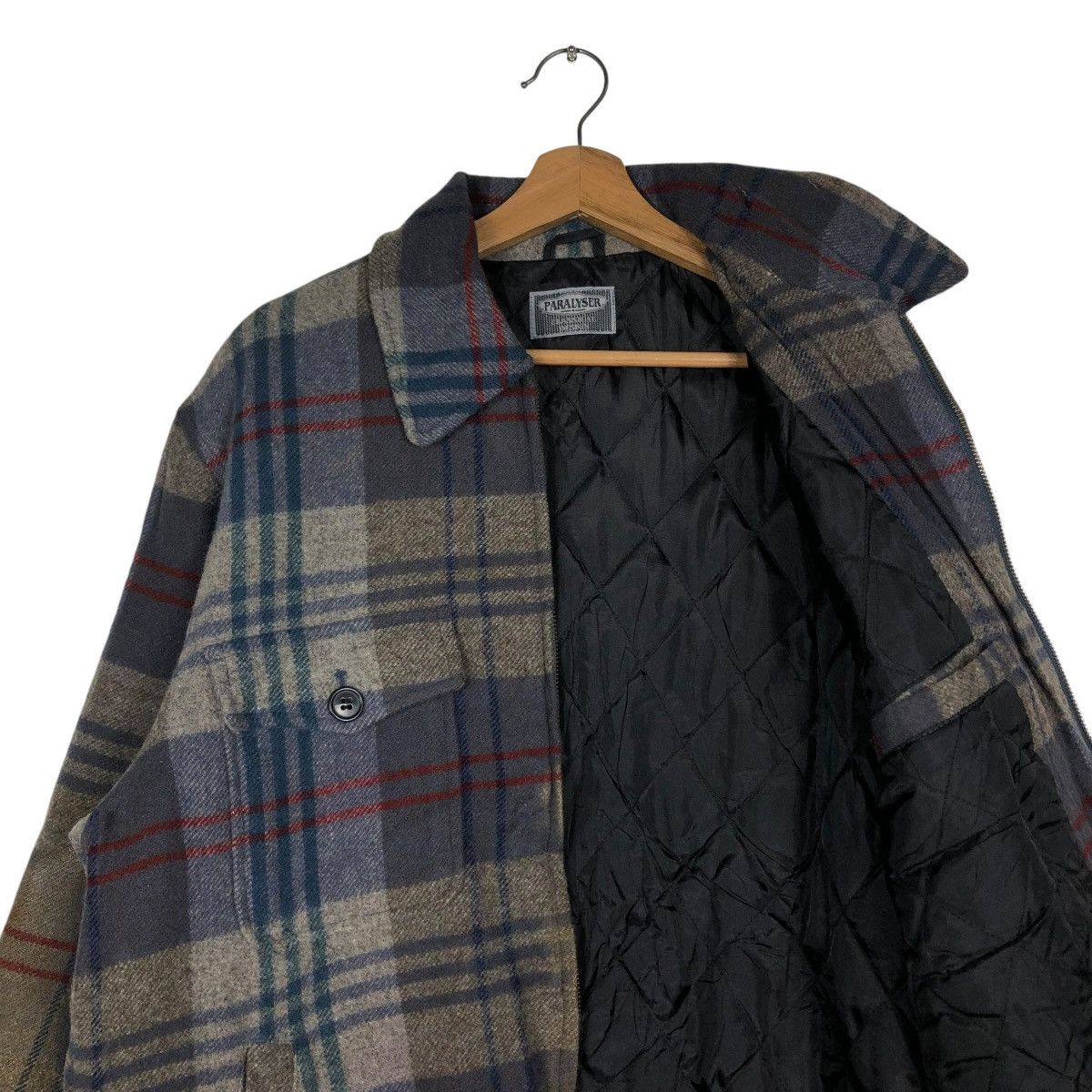 Japanese Brand 🔥VINTAGE FLANNEL WOOL JACKET ZIPPER PARALYSER ISSEY MIYAKE Size US M / EU 48-50 / 2 - 14 Thumbnail