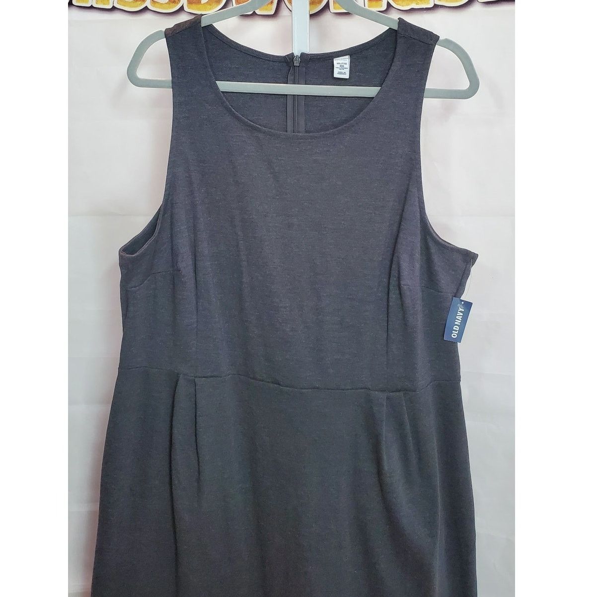 Old Navy Old Navy Dark Gray Sleeveless Zip Back Dress NWT XXL Petite Size XXL / US 16-18 / IT 52-54 - 7 Thumbnail