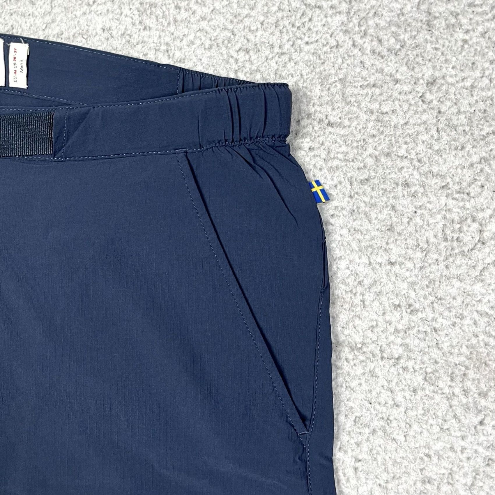 Vintage Fjällräven Shorts Mens 30 Blue Belted Adjustable Waist Hiking High Coast Pockets Cargo Pocket Size US 30 / EU 46 - 3 Thumbnail