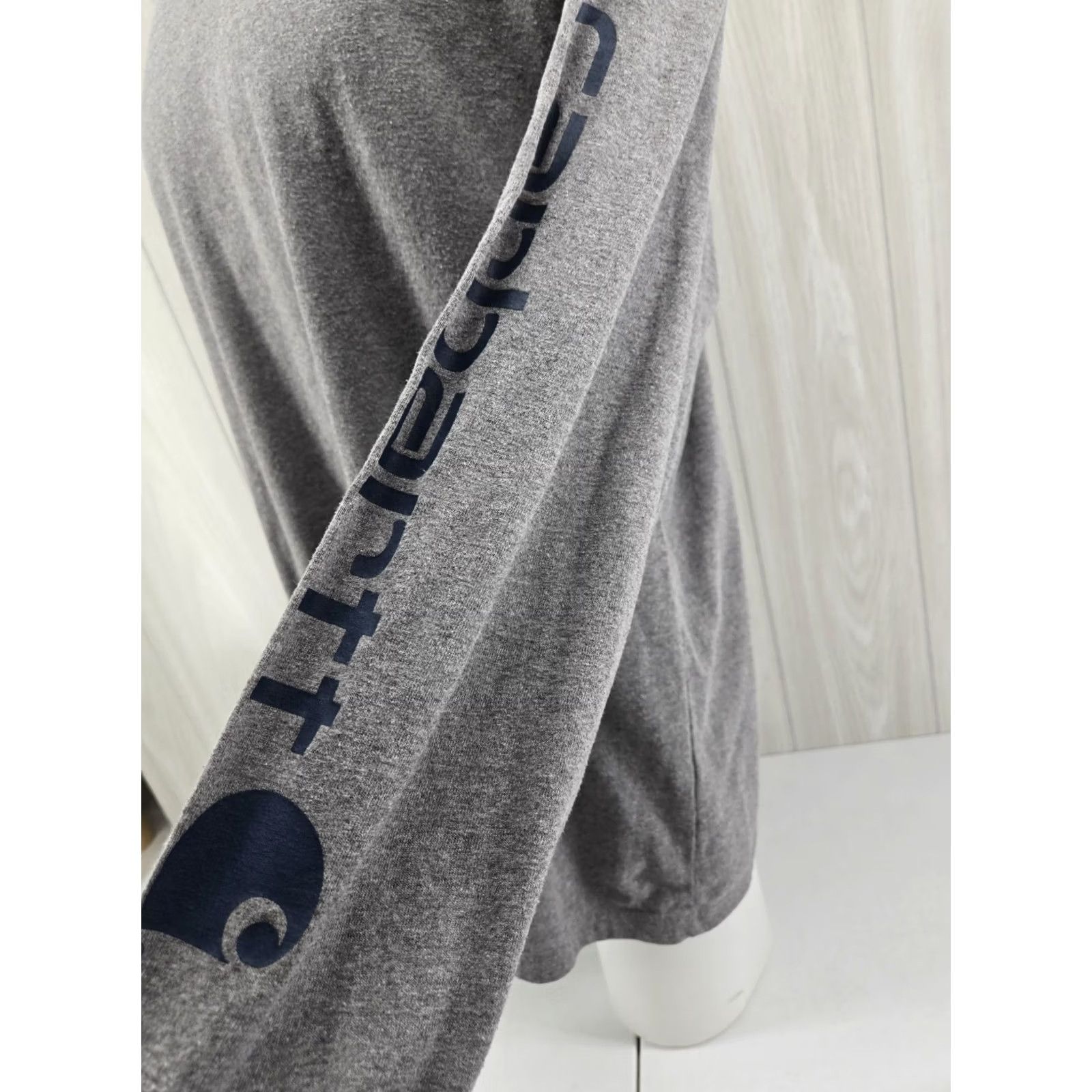 Carhartt VINTAGE Carhartt Long Sleeve T-Shirt Mens Large Original Fit Gray Logo Spellout Size US L / EU 52-54 / 3 - 5 Thumbnail
