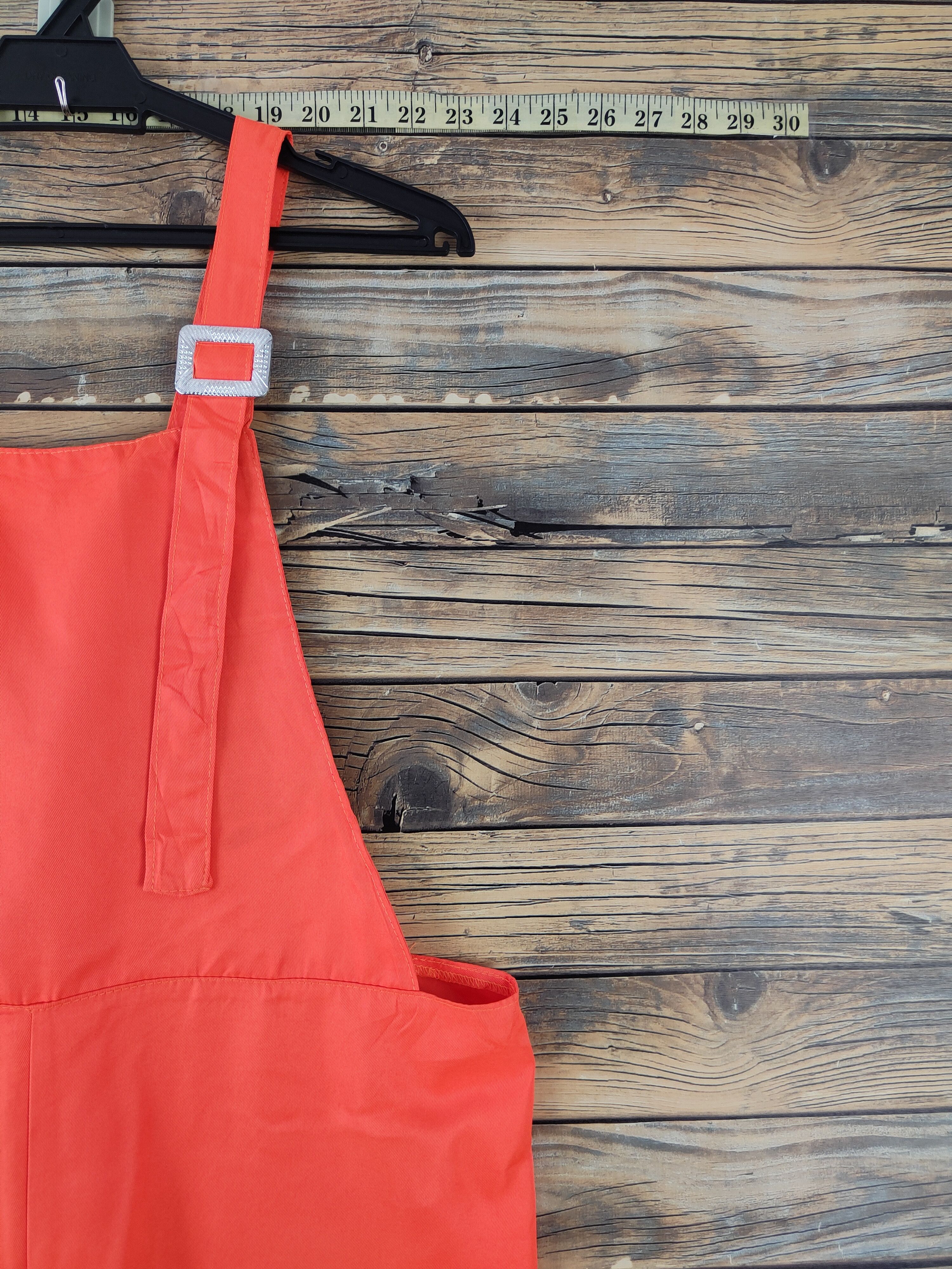 Japanese Brand × Vintage Vintage Japanese Brand Orange Adjustable Strap Jumpsuits Size 37" - 4 Thumbnail
