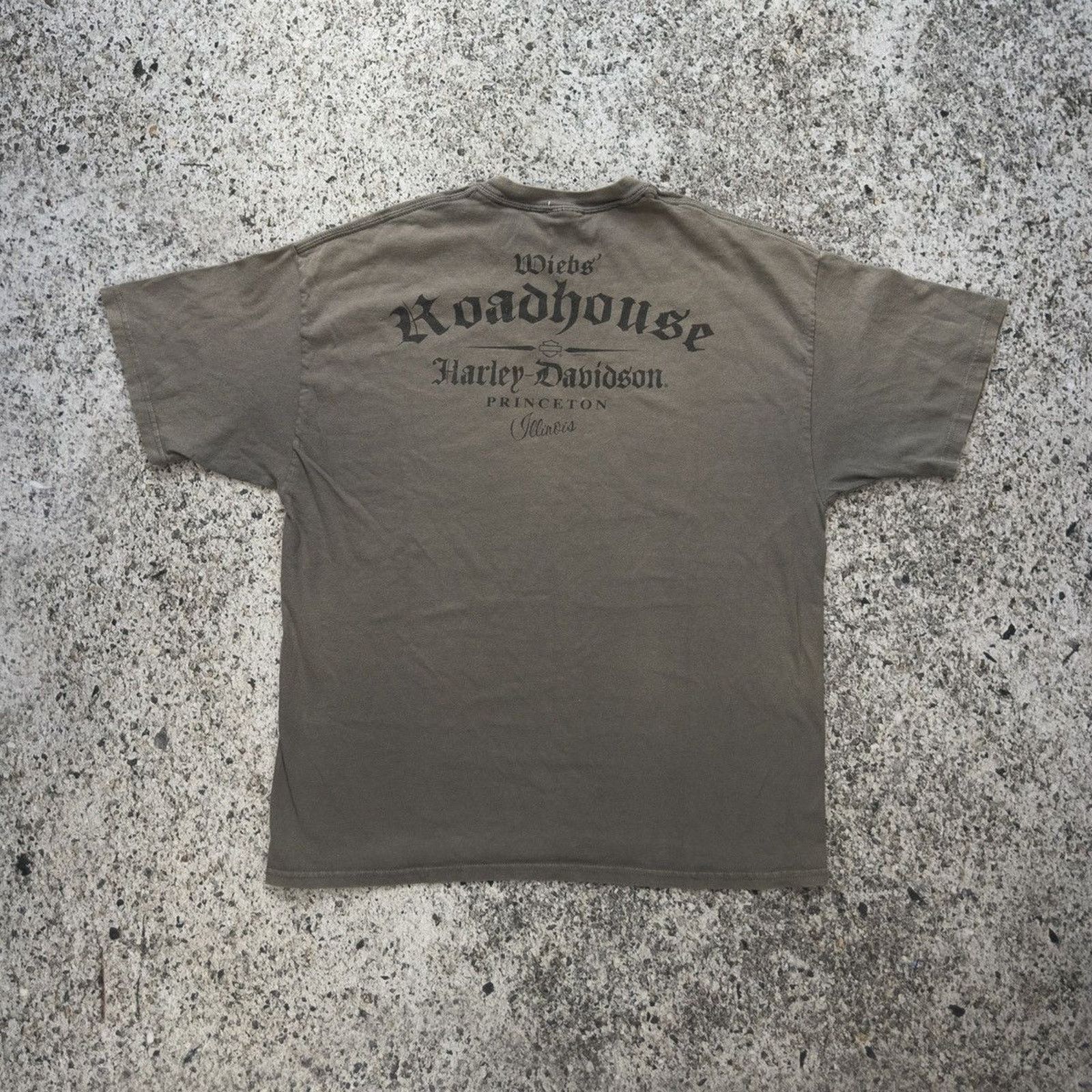 Harley Davidson Faded Thrashed Distressed Dragon Tee ERD Chrome Grunge Size US XL / EU 56 / 4 - 2 Thumbnail