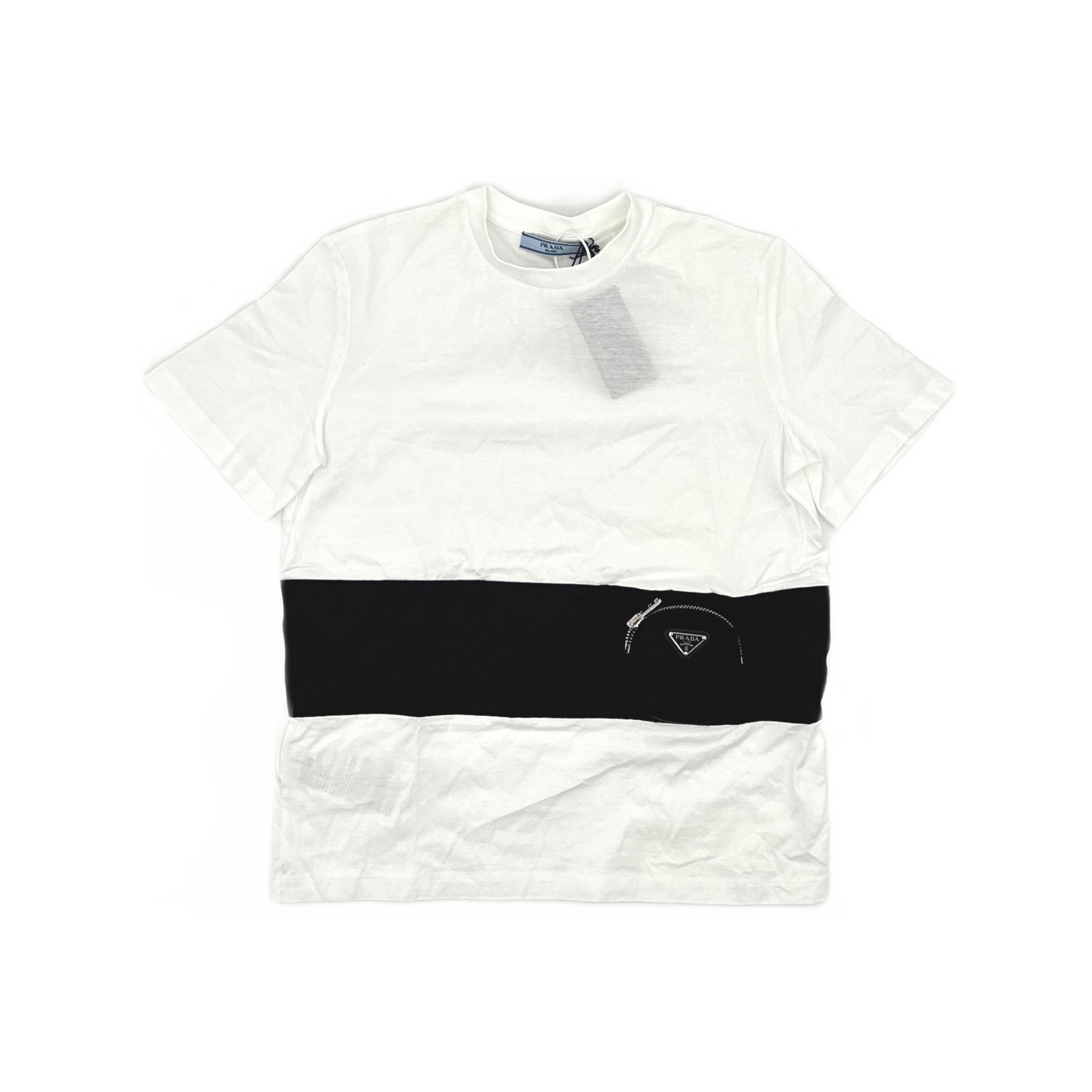 Prada Prada Paneled Logo T-Shirt Size XS Size XS / US 0-2 / IT 36-38 - 1 Thumbnail