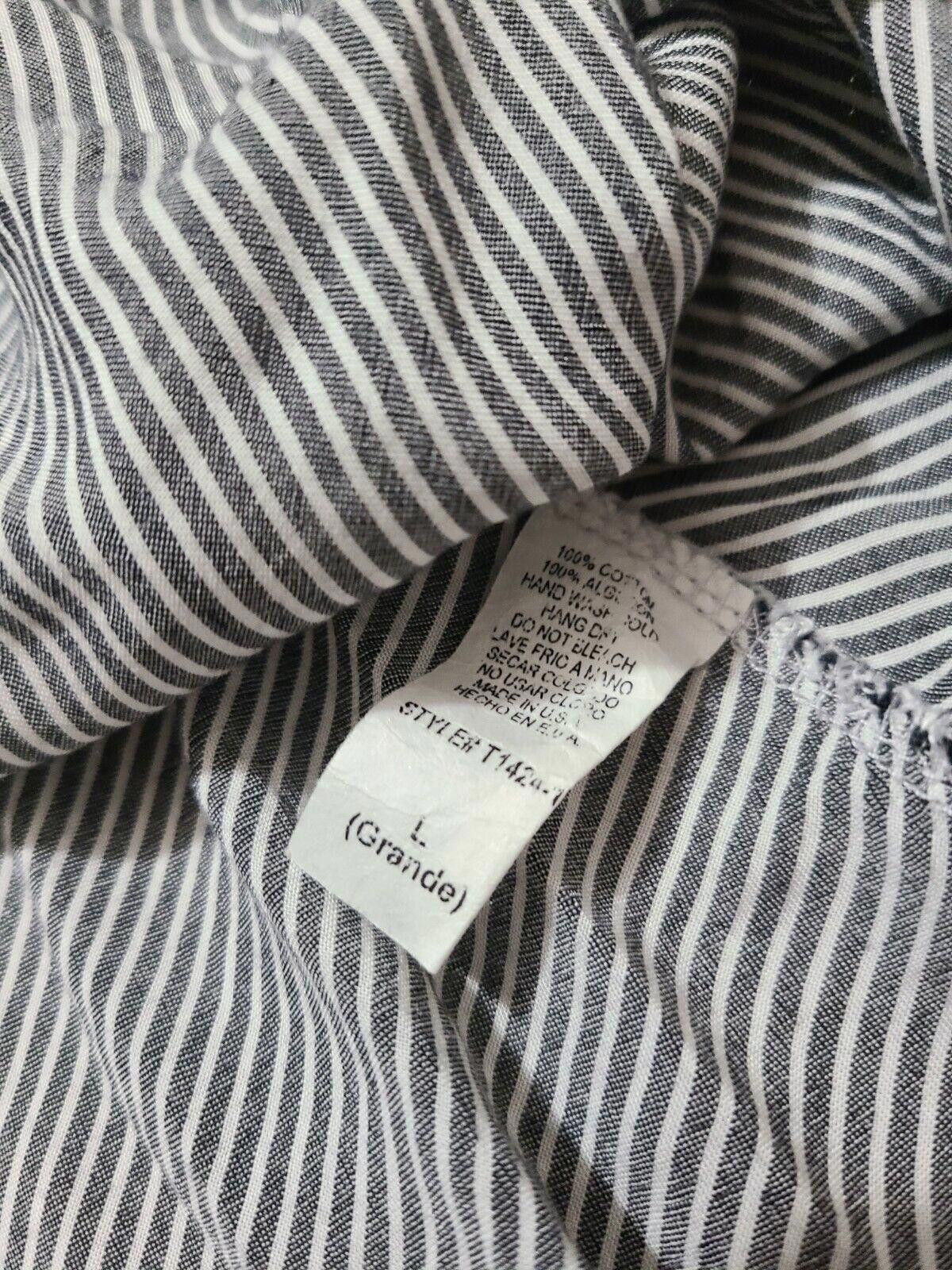 Designer Faithful And True Top Large Assymetrical Hem Striped Flutter Size L / US 10 / IT 46 - 3 Thumbnail