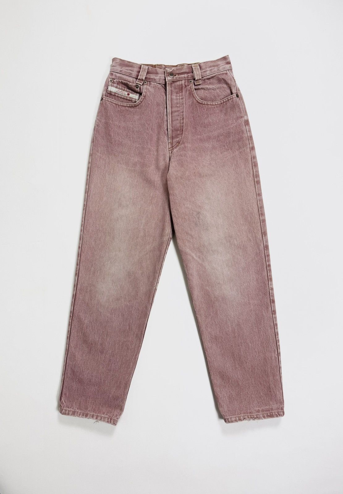 Diesel Vintage Diesel Baggy Burgundy Denim Jeans Size 27" / US 4 / IT 40 - 1 Thumbnail