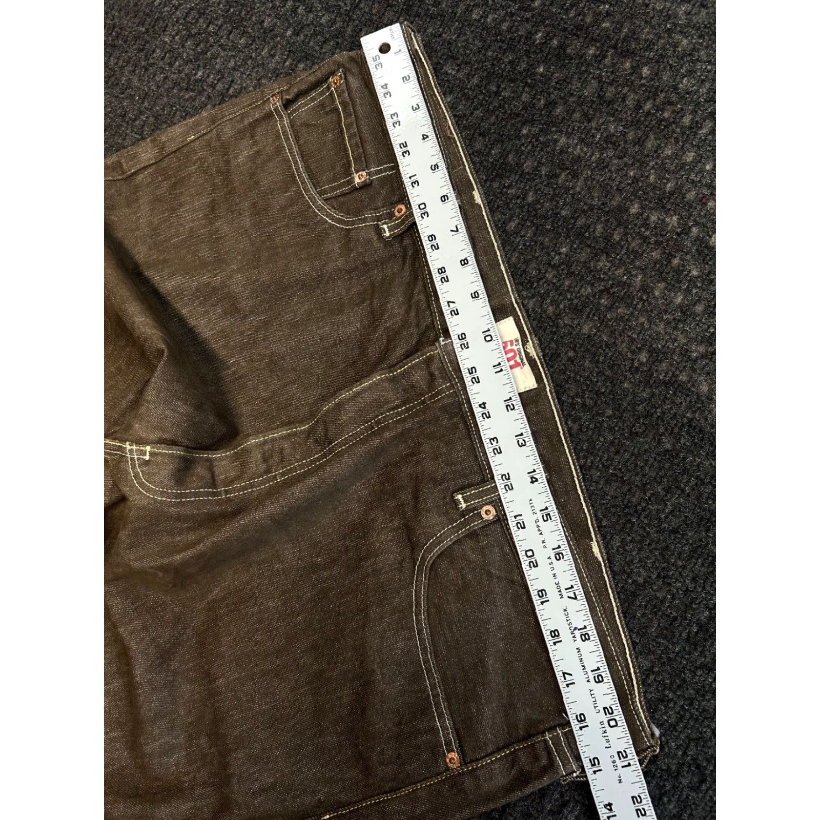 Levi's VINTAGE Levi's 501 Jeans Brown Copper Rinse Denim 42 x 30 Button Fly 90s y2k Mens Regular Jeans Brown Steel Size US 42 / EU 58 - 7 Thumbnail