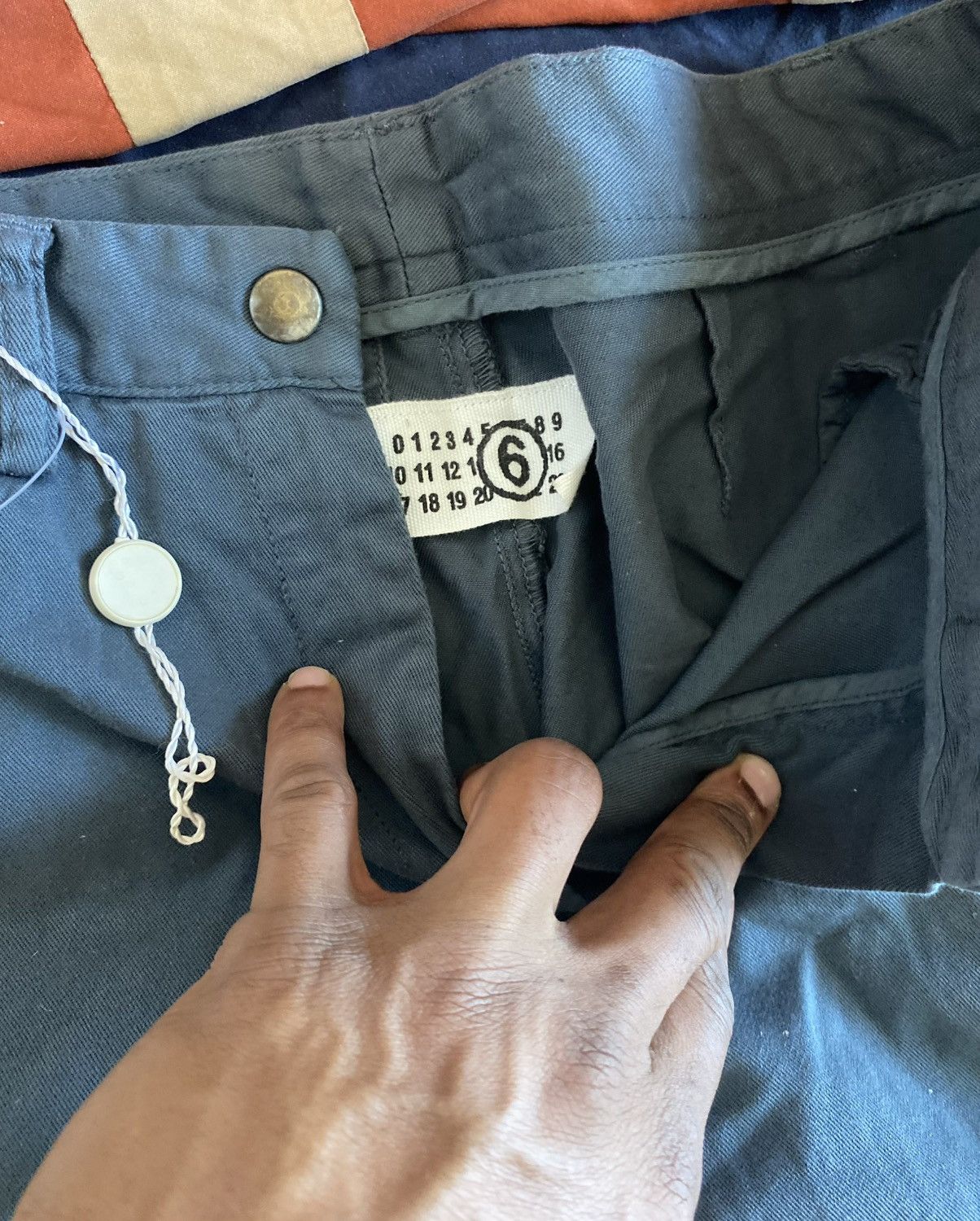 Maison Margiela Line 6 Blue Cotton Pants
