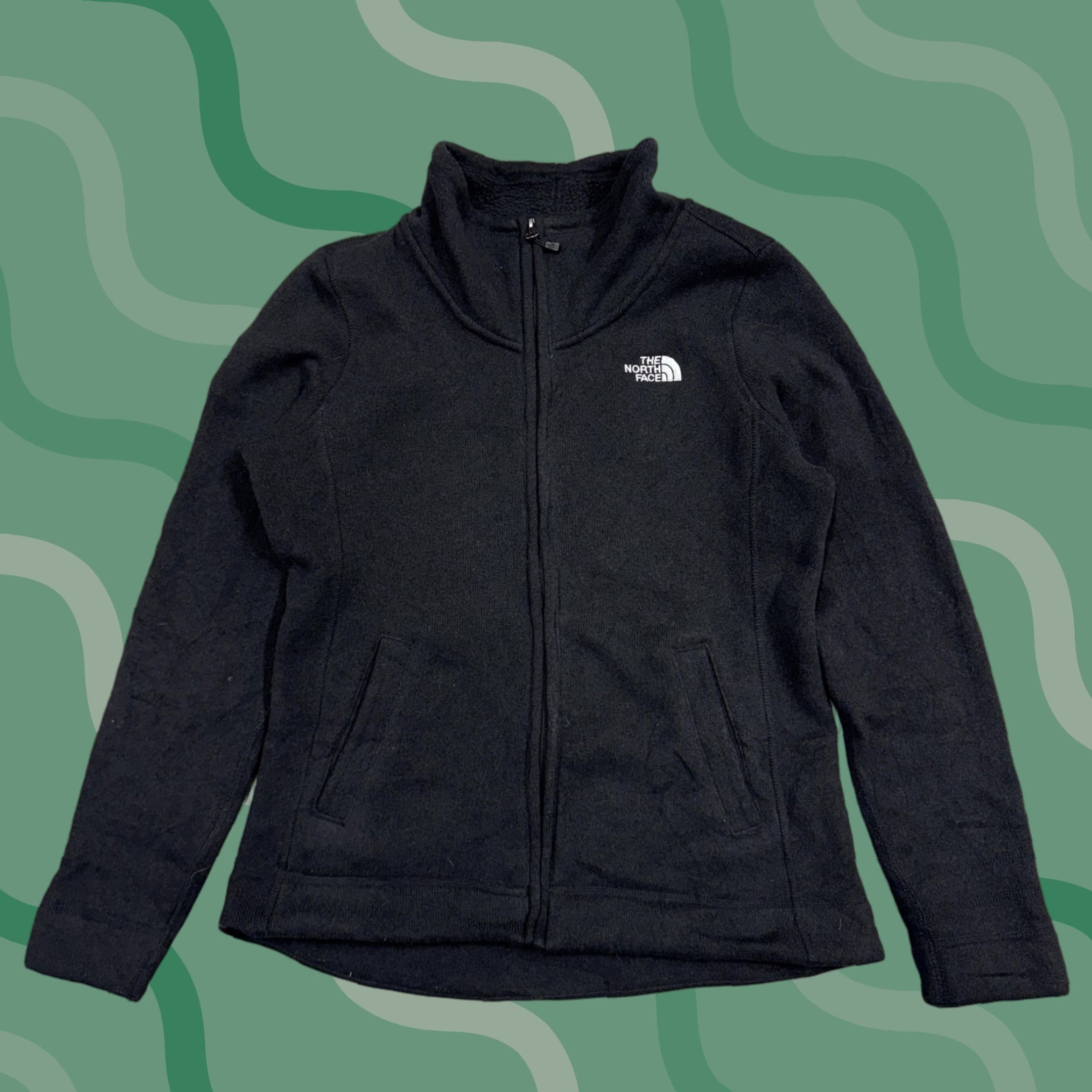 The North Face VINTAGE The North Face Jacket Womens Medium Black Fleece Full Zip Monteith Logo Size M / US 6-8 / IT 42-44 - 1 Thumbnail
