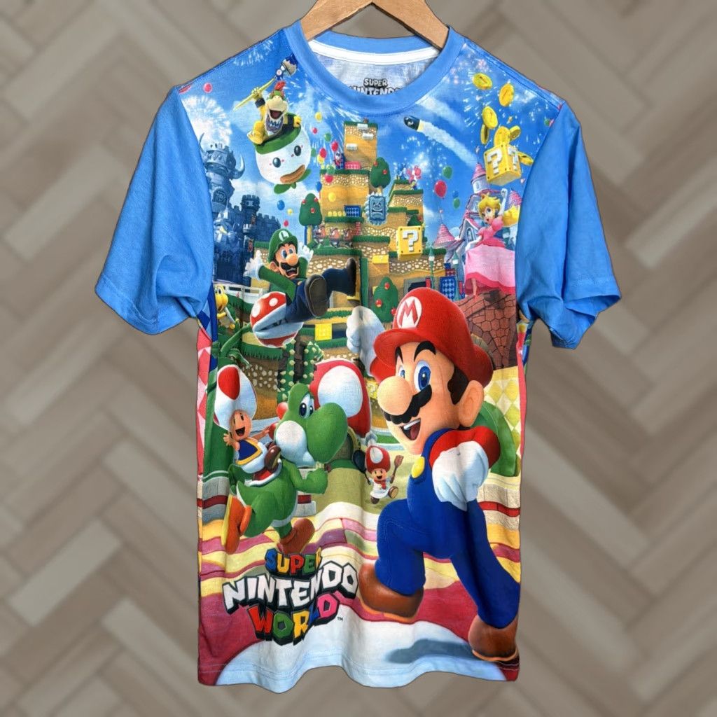 Nintendo VINTAGE Super Nintendo World Universal Studios Hollywood All Over Print Shirt Mens S Size US S / EU 44-46 / 1 - 1 Thumbnail