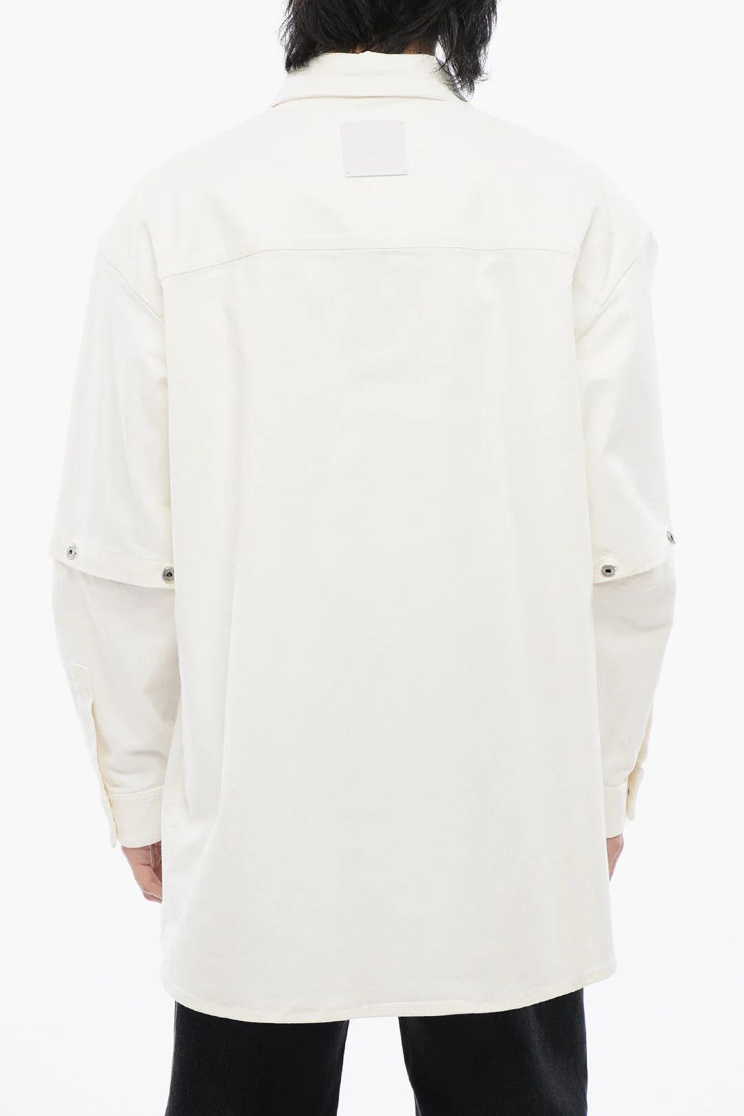 Off-White og1mm0526 Removable Sleeves Denim Shirt in White Size US XL / EU 56 / 4 - 2 Thumbnail
