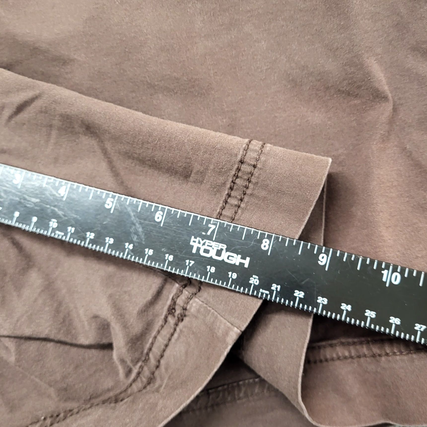 Vintage JMS Just My Size Shorts Women's Plus Size 22W Bermuda Denim 5-Pocket See Pic's Brown Blue College Boho Beach Travel Casual Womens Size 40" / US 18 - 7 Thumbnail