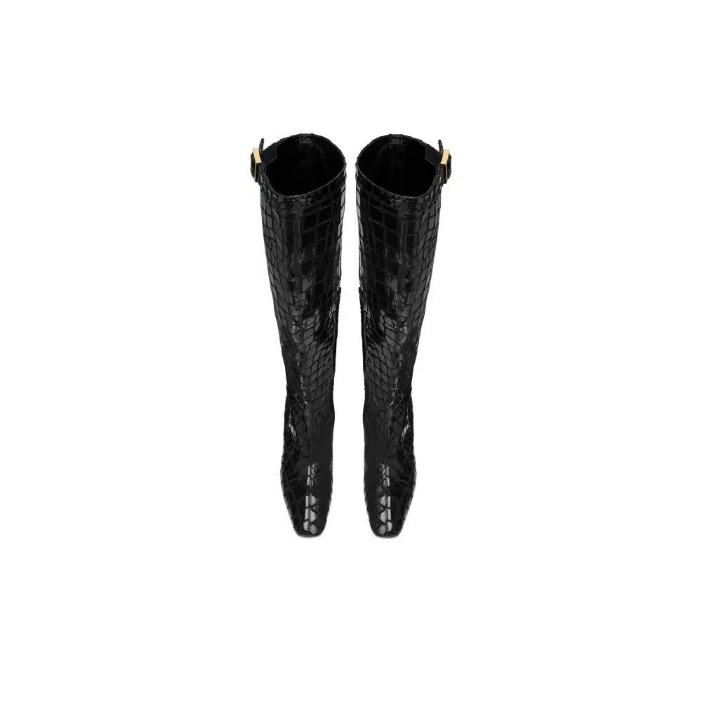 Tom Ford o1loc1c1224 W3276 Over The Knee Boots in Black Size US 8 / IT 38 - 3 Thumbnail