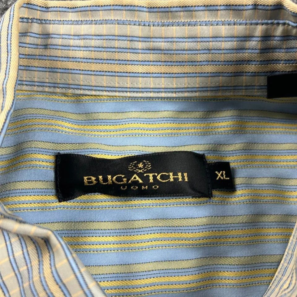 BUGATCHI Bugatchi Uomo Shirt Mens XL Striped Button Up Pocket Modal Size US XL / EU 56 / 4 - 3 Thumbnail