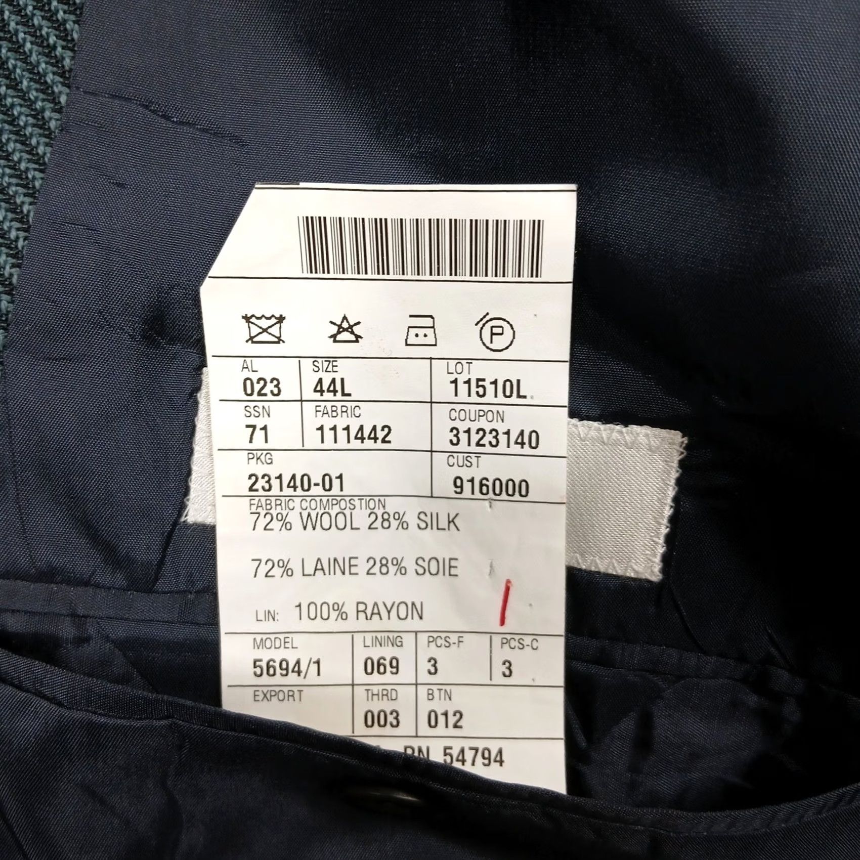 Vintage VINTAGE Mani Blazer 44L Teal Herringbone Wool Silk Sport Coat USA Men Size 44R - 4 Thumbnail