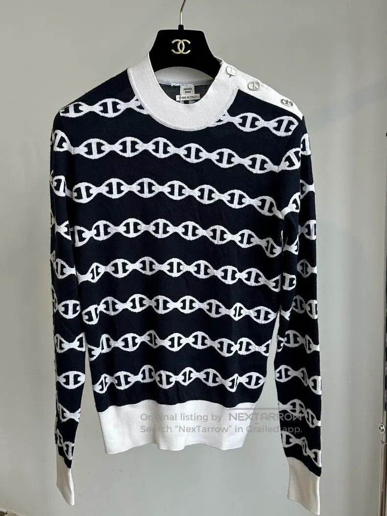 Hermes Hermes Chaines d'Ancre Pig Nose Knit Long Sleeve Size XS / US 0-2 / IT 36-38 - 1 Thumbnail