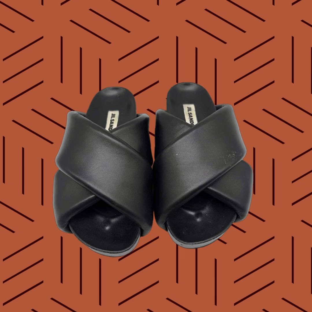 Jil Sander Sandals Slide Black Size 36 Pre-Owned