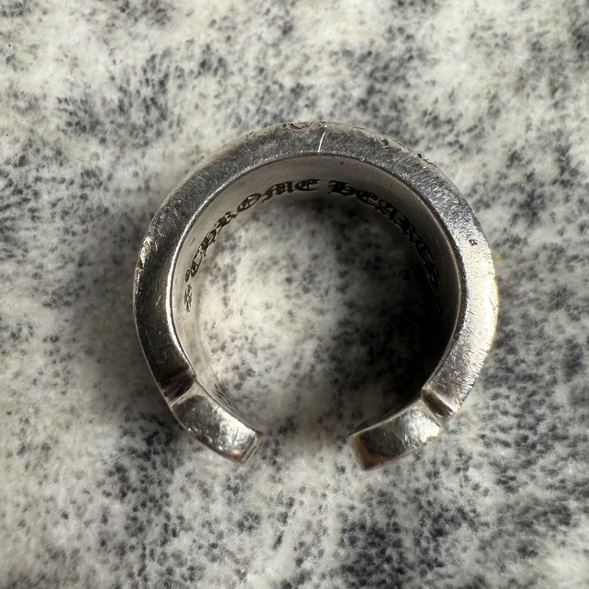 Chrome Hearts Chrome Hearts Large Scroll Label Silver Ring / SIZE 10 Size ONE SIZE - 9 Thumbnail