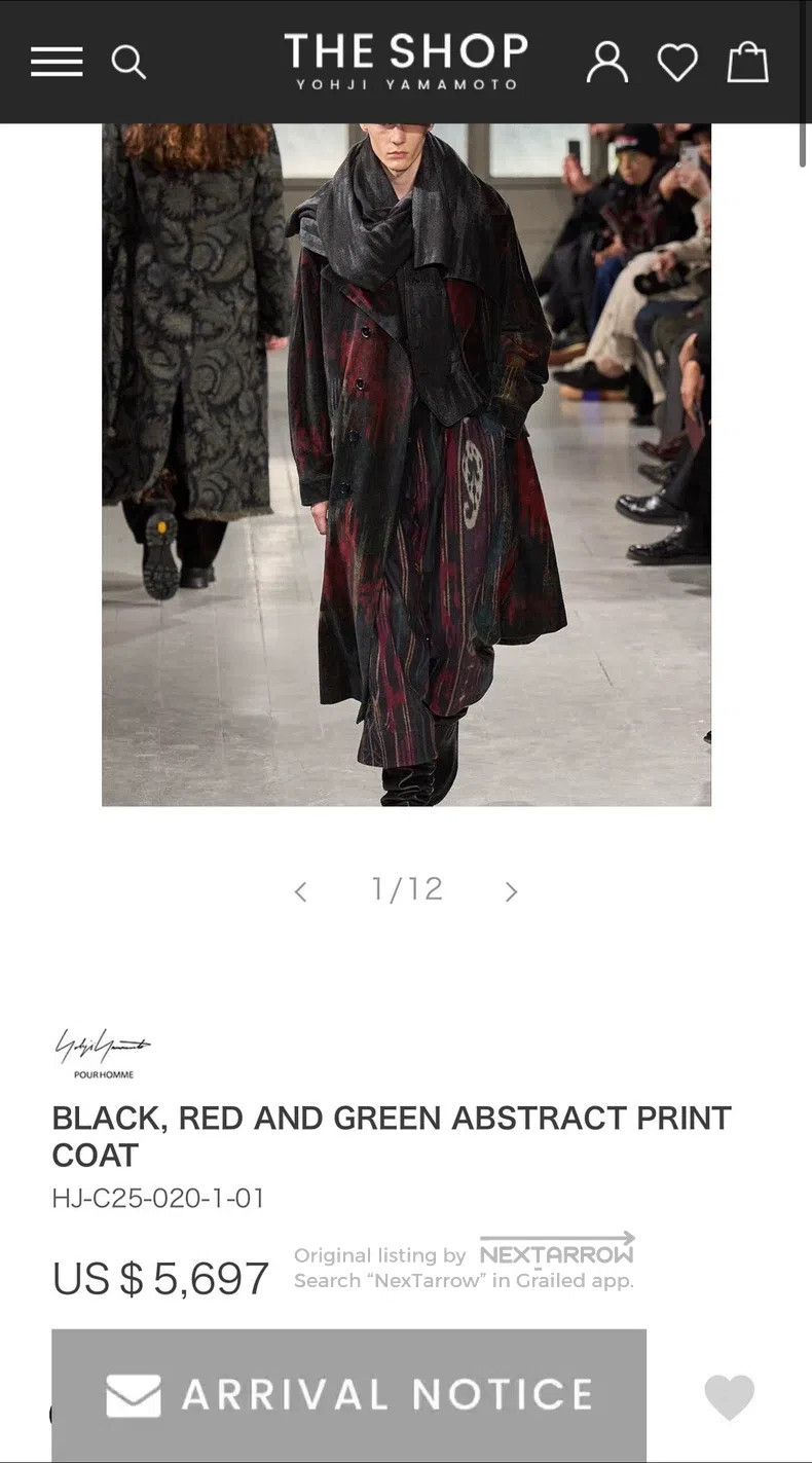 Yohji Yamamoto Yohji Yamamoto 23AW velvet coat with abstract pattern prin Size US S / EU 44-46 / 1 - 3 Thumbnail