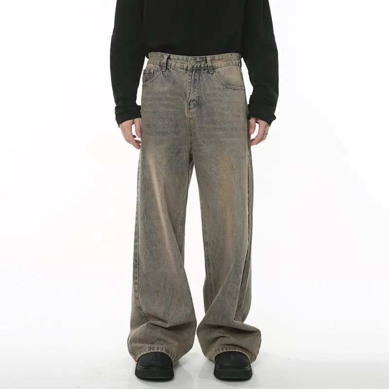 Japanese Brand × Vintage Streetwear Washed Blue Wide Leg Jeans Trousers Y2k Size US 30 / EU 46 - 1 Thumbnail