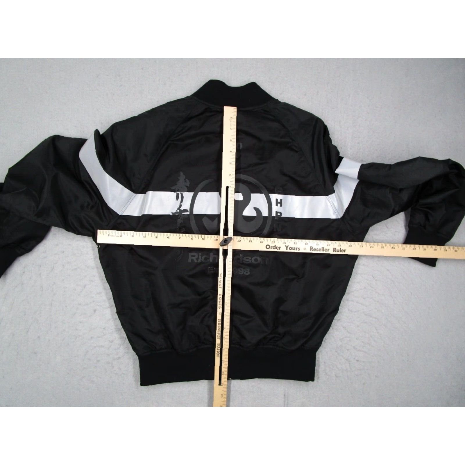 Vintage Richardson Bomber Jacket Mens Small Black 3M Satin Full Zip NY LA Tokyo Graphic Mens Size US S / EU 44-46 / 1 - 7 Thumbnail