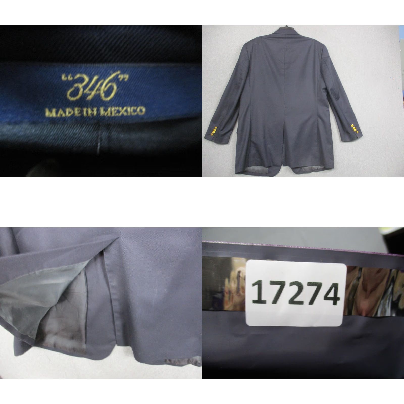 Brooks Brothers VINTAGE Brooks Brothers Blazer Mens 46 Long Wool Blue Notch Lapel 2 Button Classic Jacket - 346 Style Size 46R - 9 Thumbnail