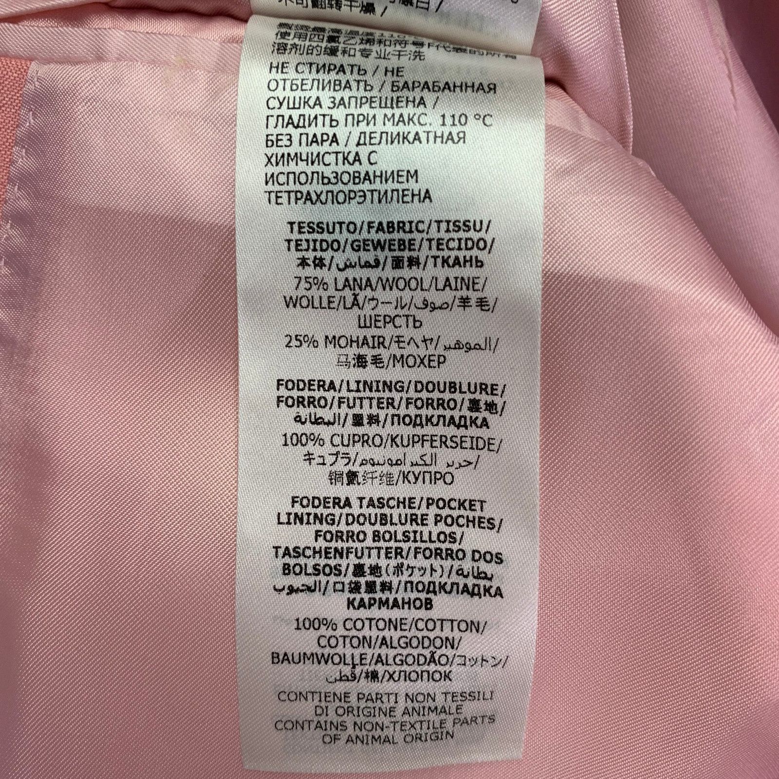 Alexander McQueen Size 40 Pink Wool Mohair Slim Fit Single Breasted Sport Coat Size 40R - 9 Thumbnail