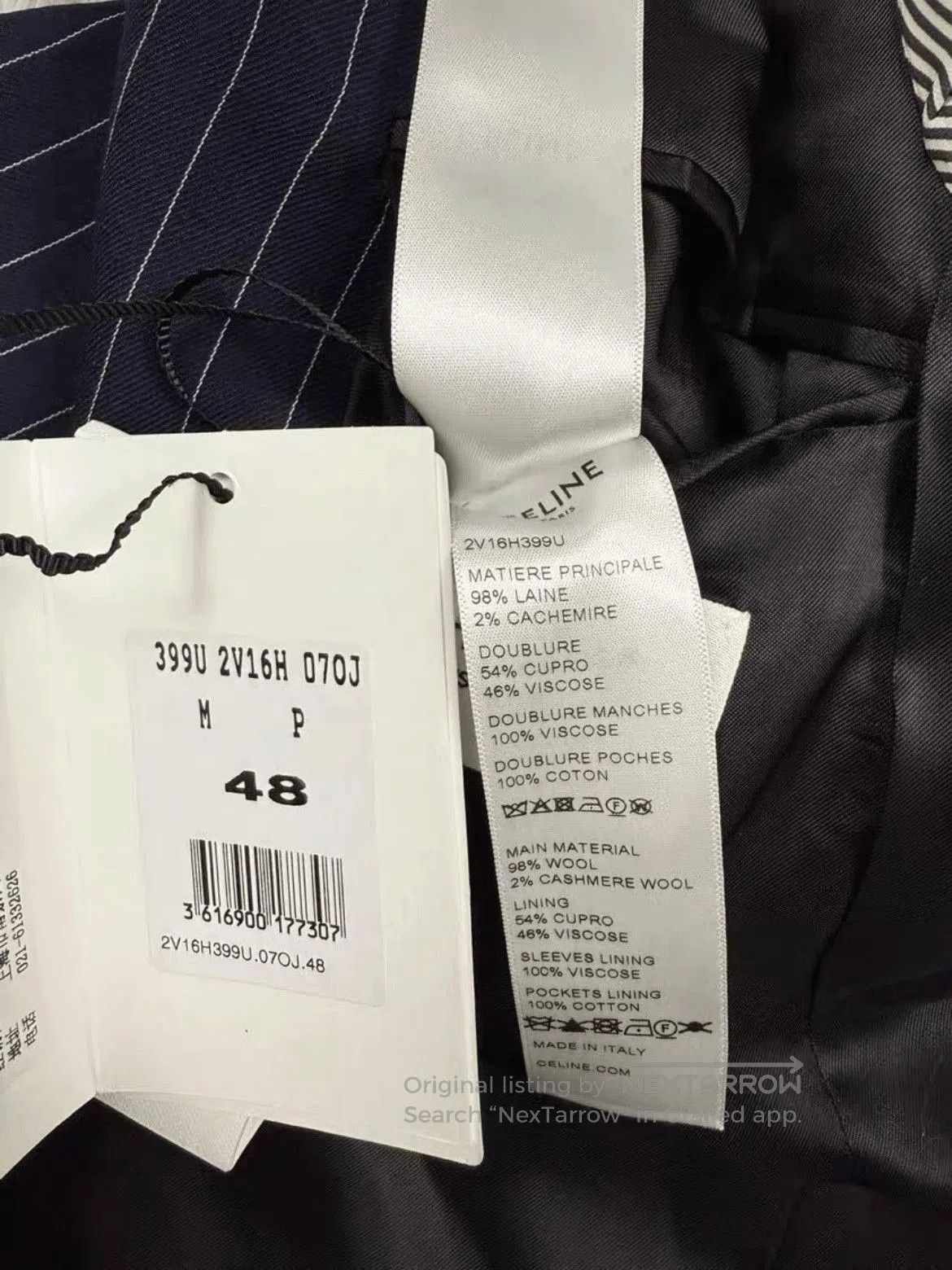 Celine Sz 48 Celine 23AW Wiltern Stripe Jacket. Size US M / EU 48-50 / 2 - 6 Thumbnail
