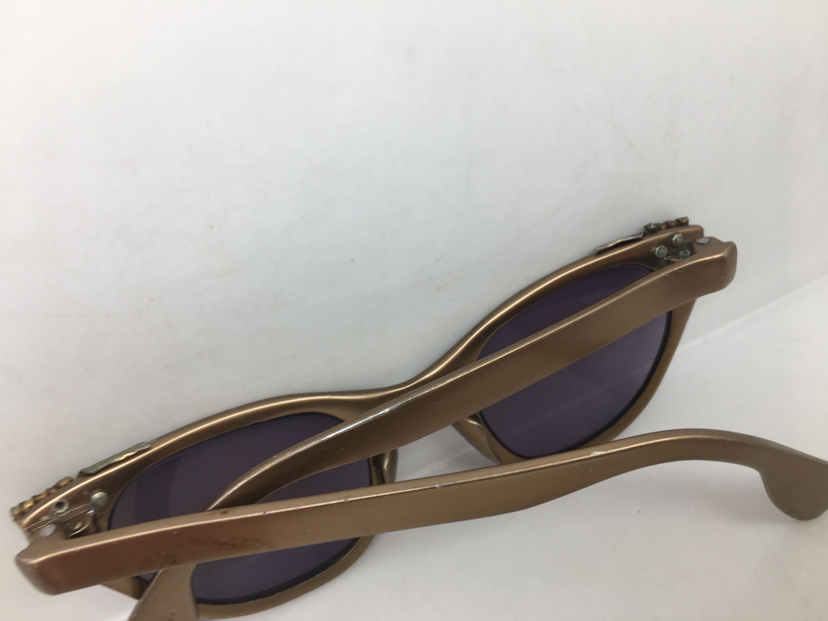 Vintage Vintage 50s TURA Woman Aluminum Brown Cateye Sunglasses Size ONE SIZE - 10 Thumbnail