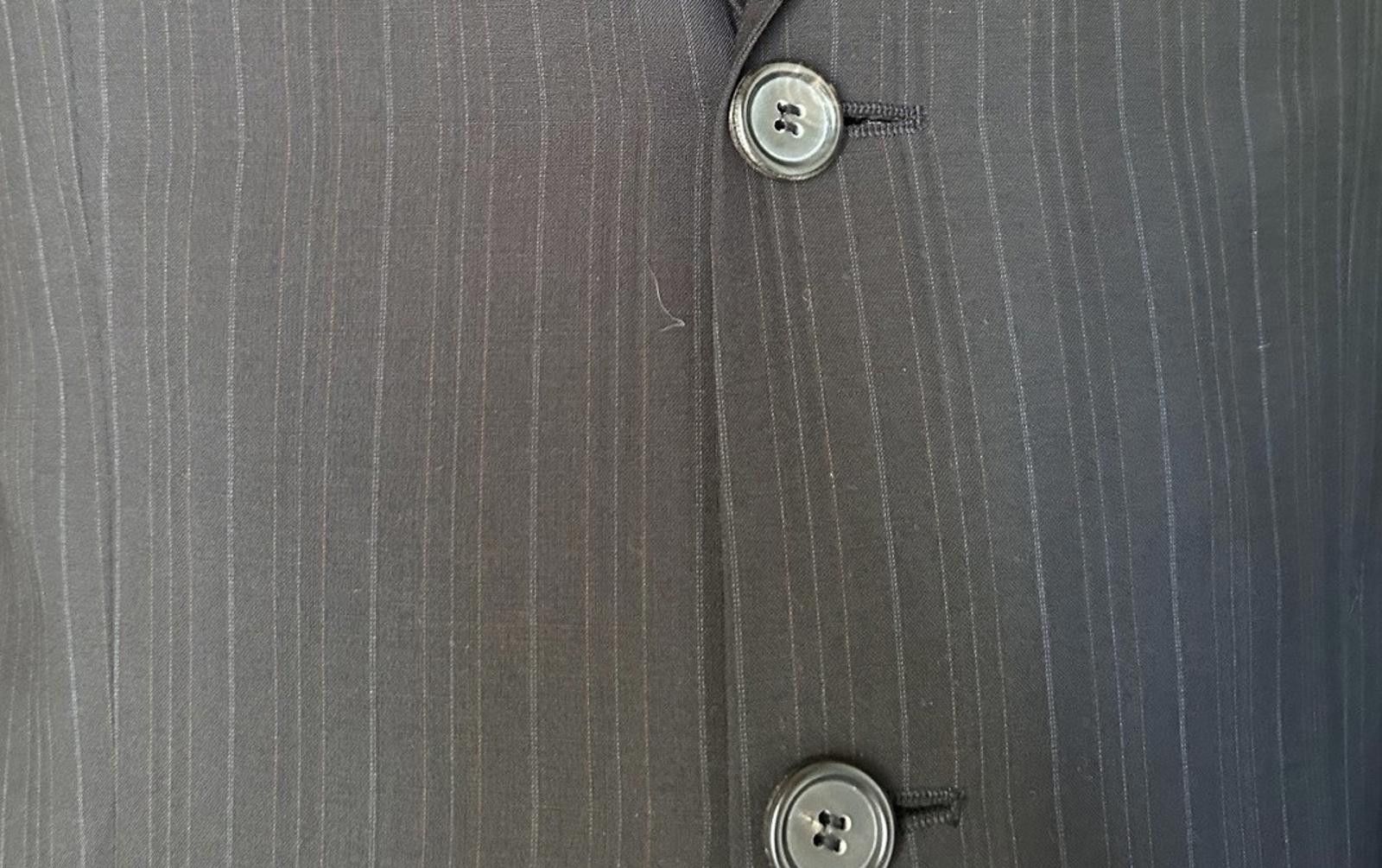 Hugo Boss HUGO Boss ALBO/HAGO Black stripe Wool Suit Jacket blazer 40R Size 40R - 11 Thumbnail