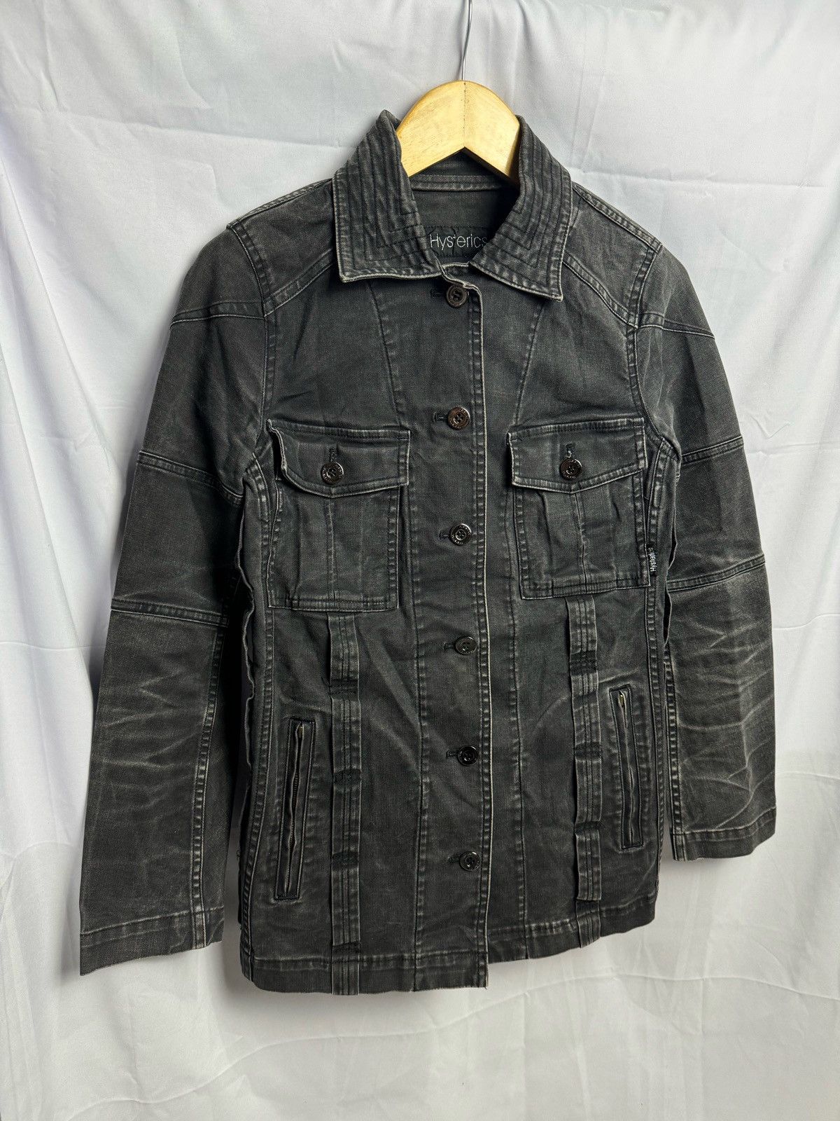 Hysteric Glamour Hysteric Glamour Bondage Washed Denim Jacket Stretch Size US S / EU 44-46 / 1 - 3 Thumbnail