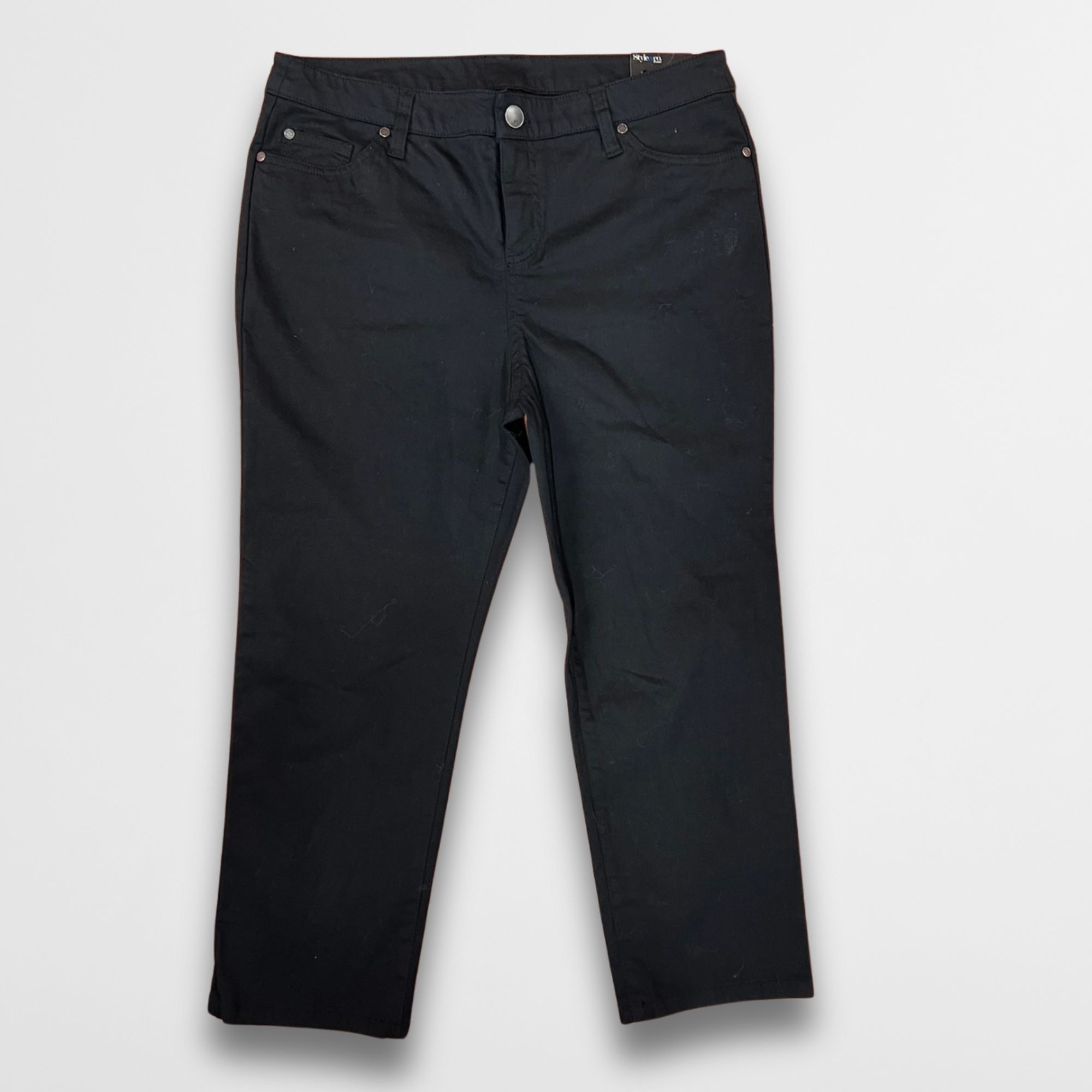 Style & Co NWT Style & Co Women’s Capri Pants Size 12P Black Tummy Cont Size 34" / US 12 / IT 48 - 2 Thumbnail