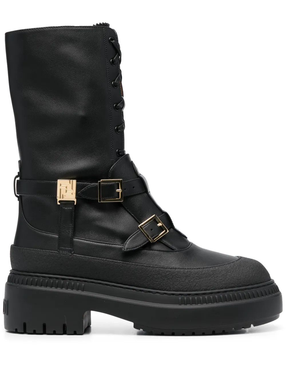Fendi Delfina leather biker boots Size US 11 / IT 41 - 1 Thumbnail