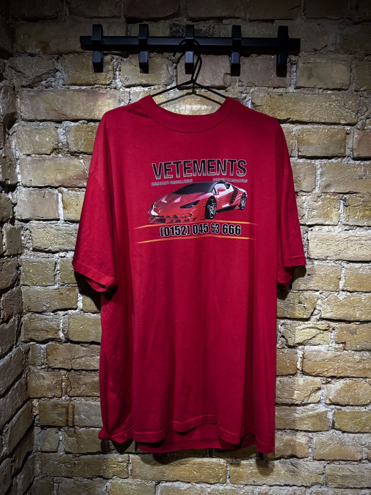 Vetements vetements red lamborghini t shirt Size US M / EU 48-50 / 2 - 1 Thumbnail