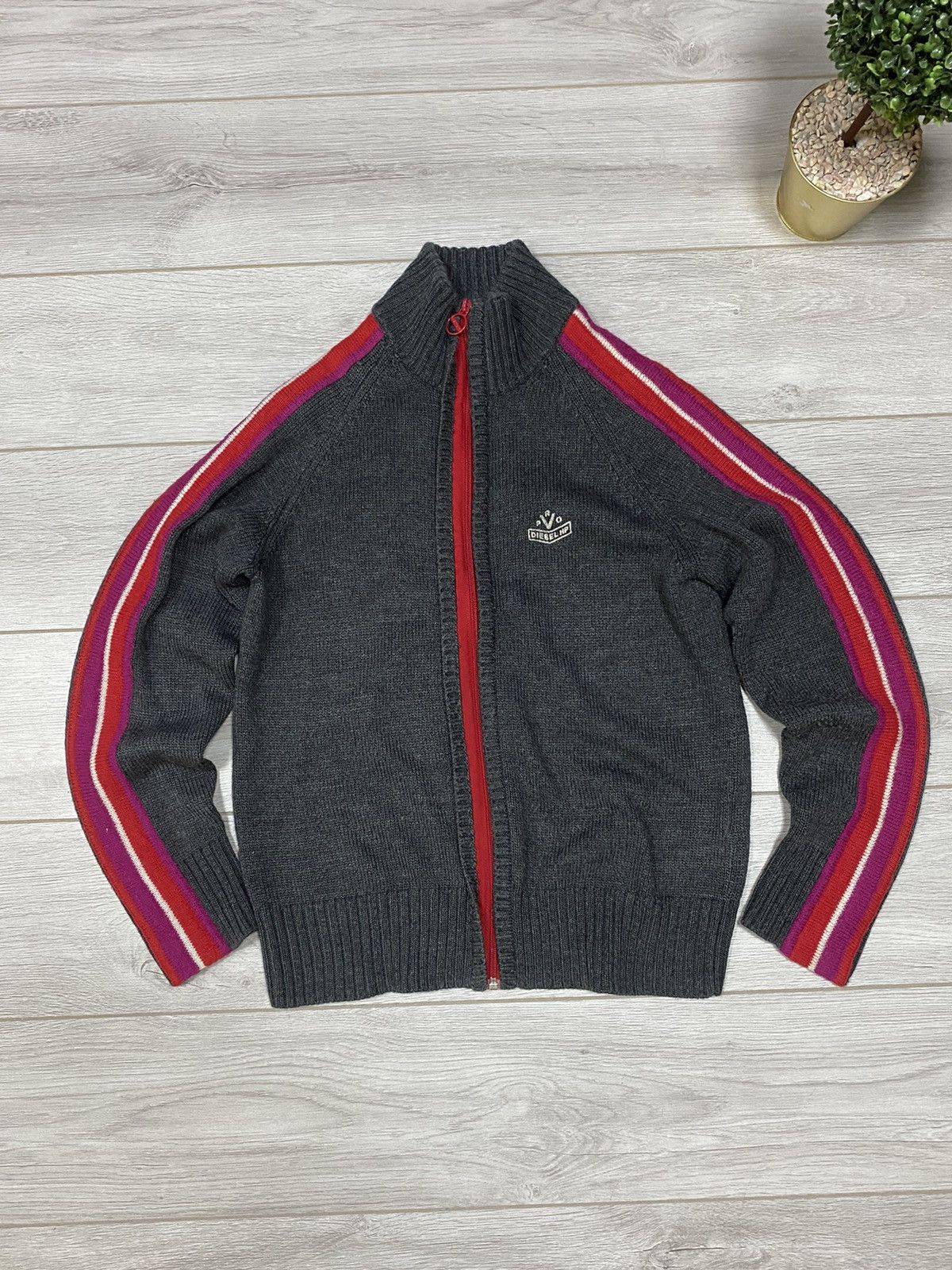 Diesel Diesel knitted avant-garde zip sweater pro v Size US XL / EU 56 / 4 - 2 Thumbnail