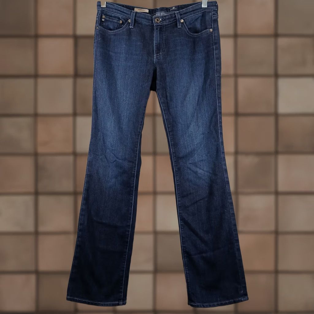 Vintage AG Adriano Goldschmied The Ballad Slim Boot Jeans Dark Wash 31R Womens Jeans Wide 5-Pocket Denim Cotton Blend Bag? Size 24" / US 00 / IT 34 - 1 Thumbnail