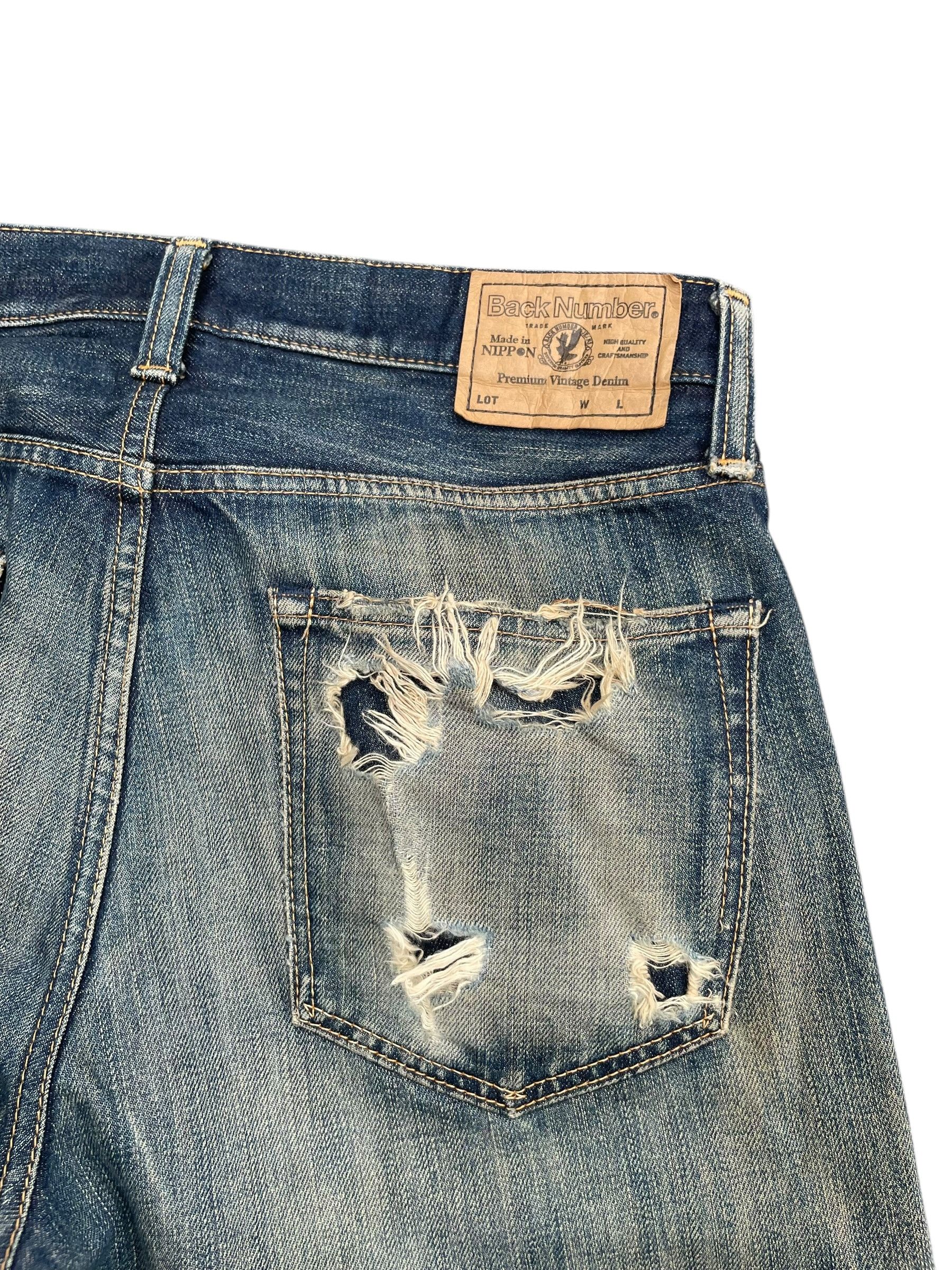 Japanese Brand × Vintage Vintage Back Number Faded Distresed Denim Size US 34 / EU 50 - 7 Thumbnail