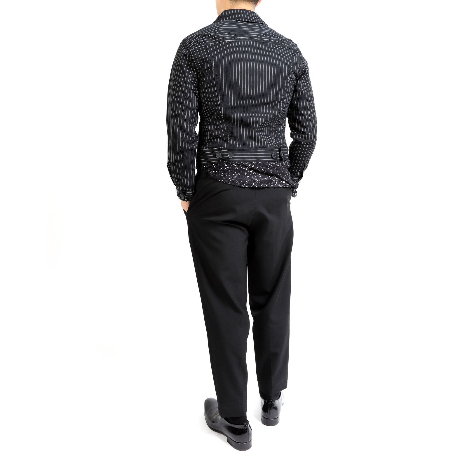 Haider Ackermann SS16 Embroidered Trucker Jacket in Pinstriped Cotton Size US XS / EU 42 / 0 - 6 Thumbnail
