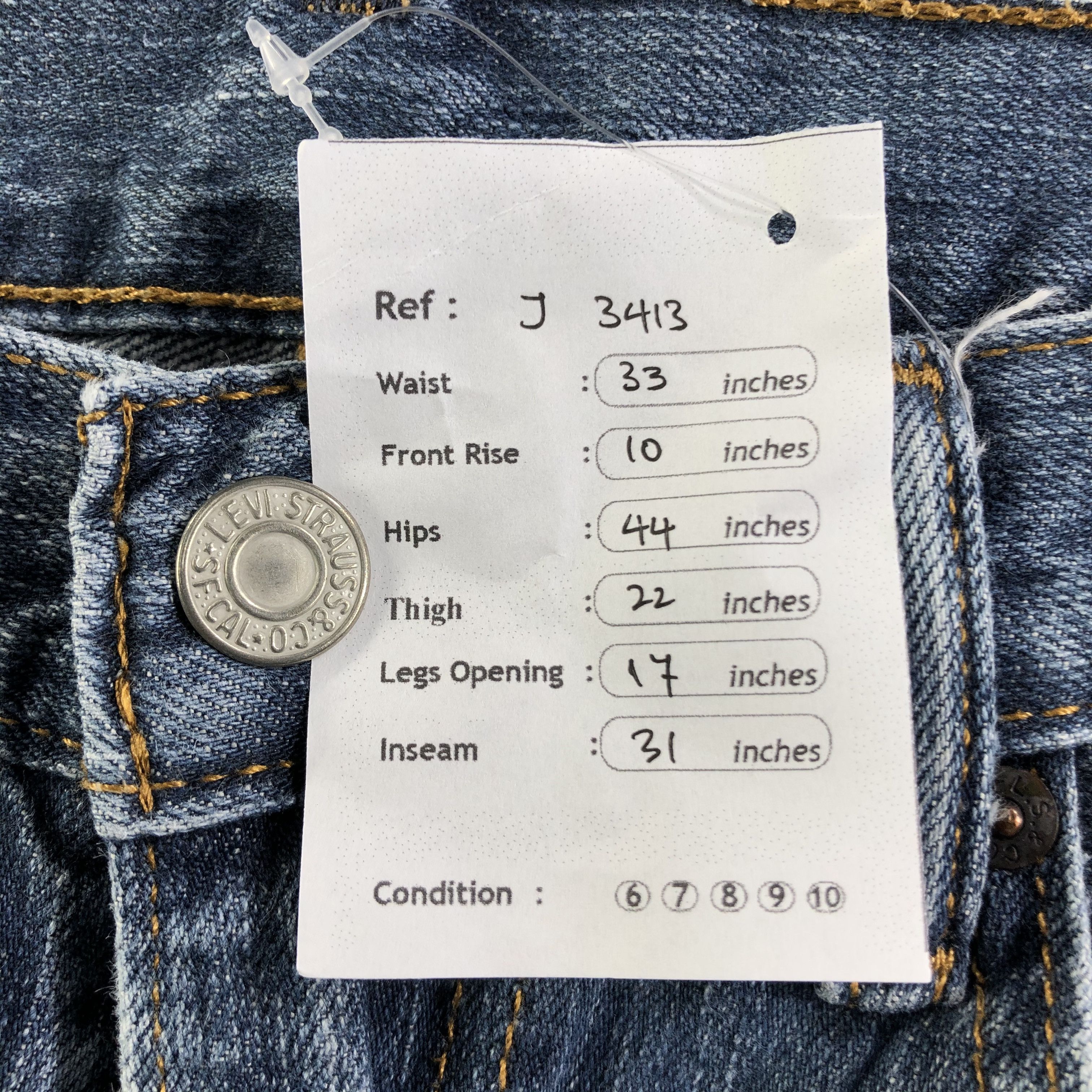 Levi's Vintage Levis 559 Jeans-J3413 Size 33" - 11 Thumbnail