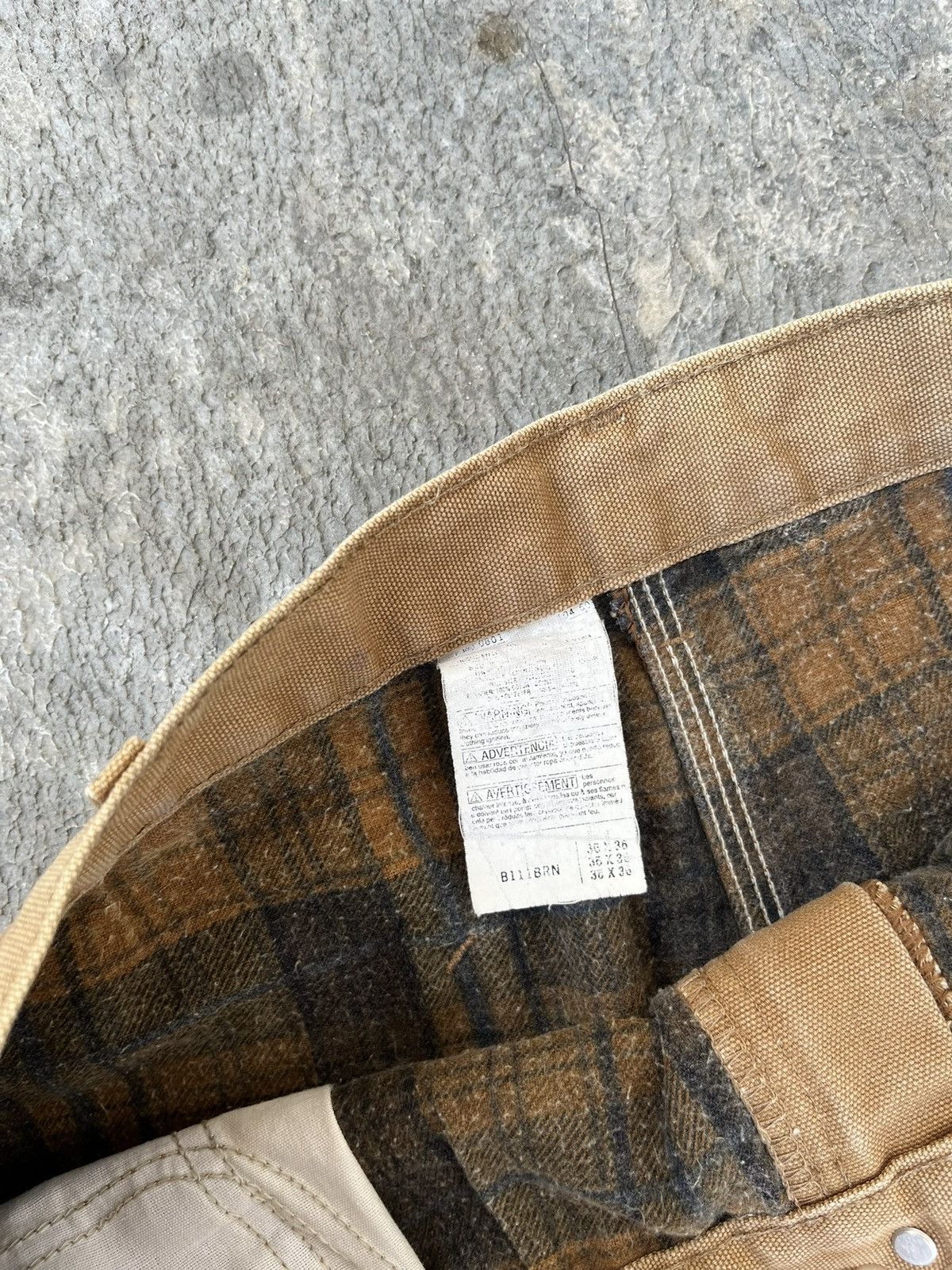 Carhartt (SOLD OUT) Carhartt Carpenter Flanel Lined B111-BRN | 36x30 Size US 36 / EU 52 - 5 Thumbnail