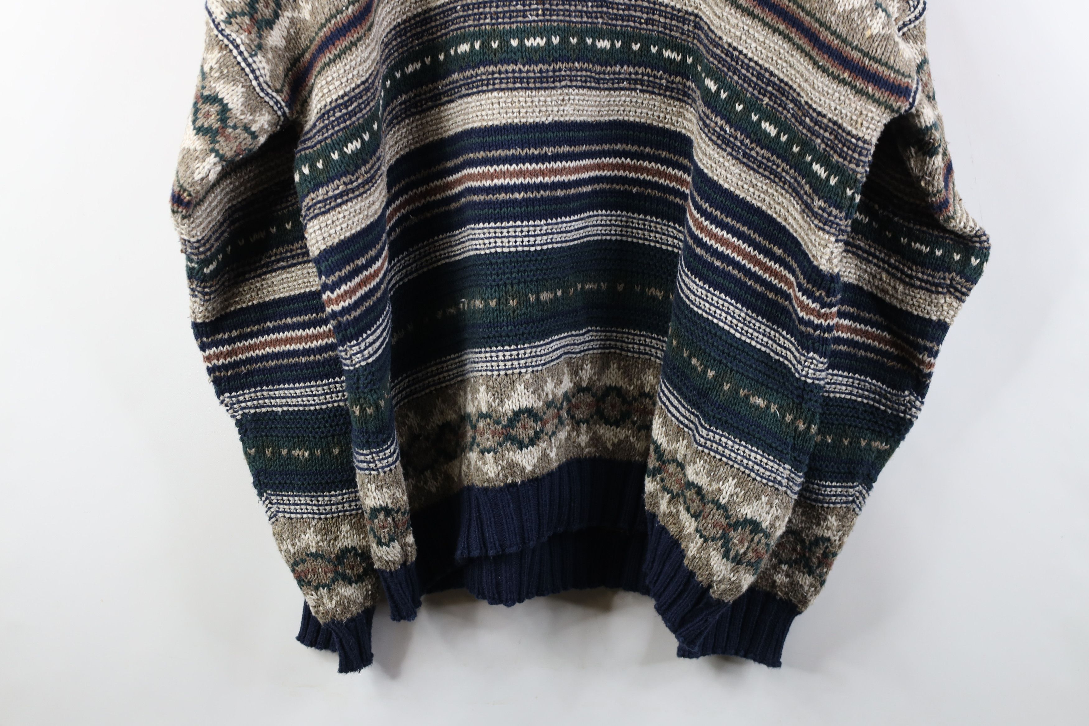 Vintage Vintage 90s Streetwear Fair Isle Knit Crewneck Sweater USA Size US L / EU 52-54 / 3 - 12 Thumbnail