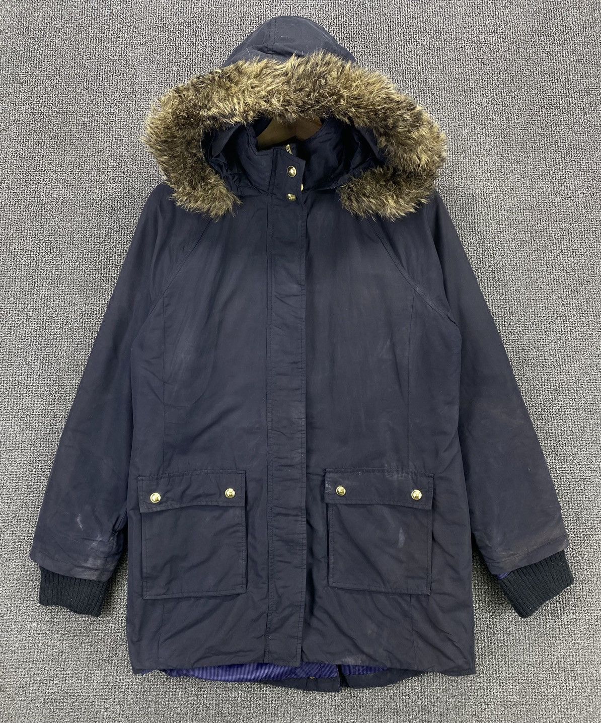 Tommy Hilfiger Vintage Tommy Hilfiger Fur Hoodie Long Jacket Size M / US 6-8 / IT 42-44 - 1 Thumbnail
