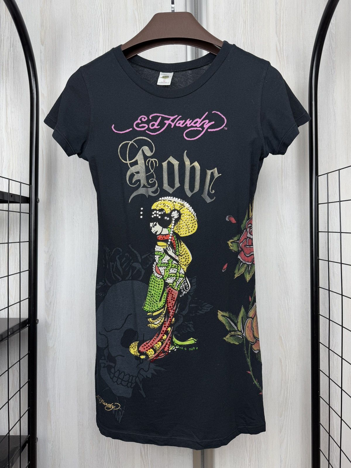 Ed Hardy Rare print vintage “Love” Long T-shirt Ed Hardy made in USA Size M / US 6-8 / IT 42-44 - 2 Thumbnail