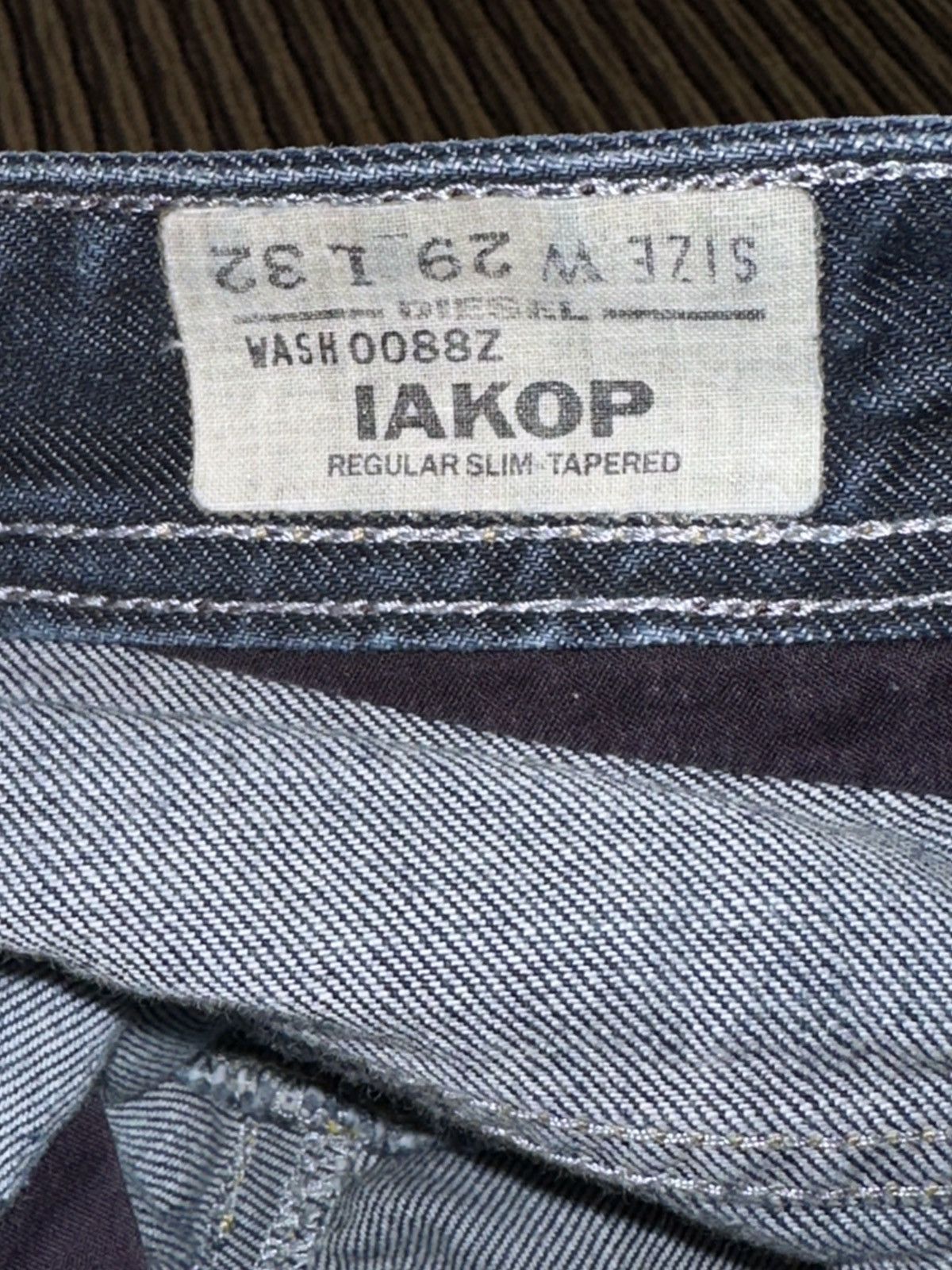 Diesel Diesel IAKOP Navy Blue Wash 0088Z Slim Taper Jeans 31x31 Size US 31 - 10 Thumbnail