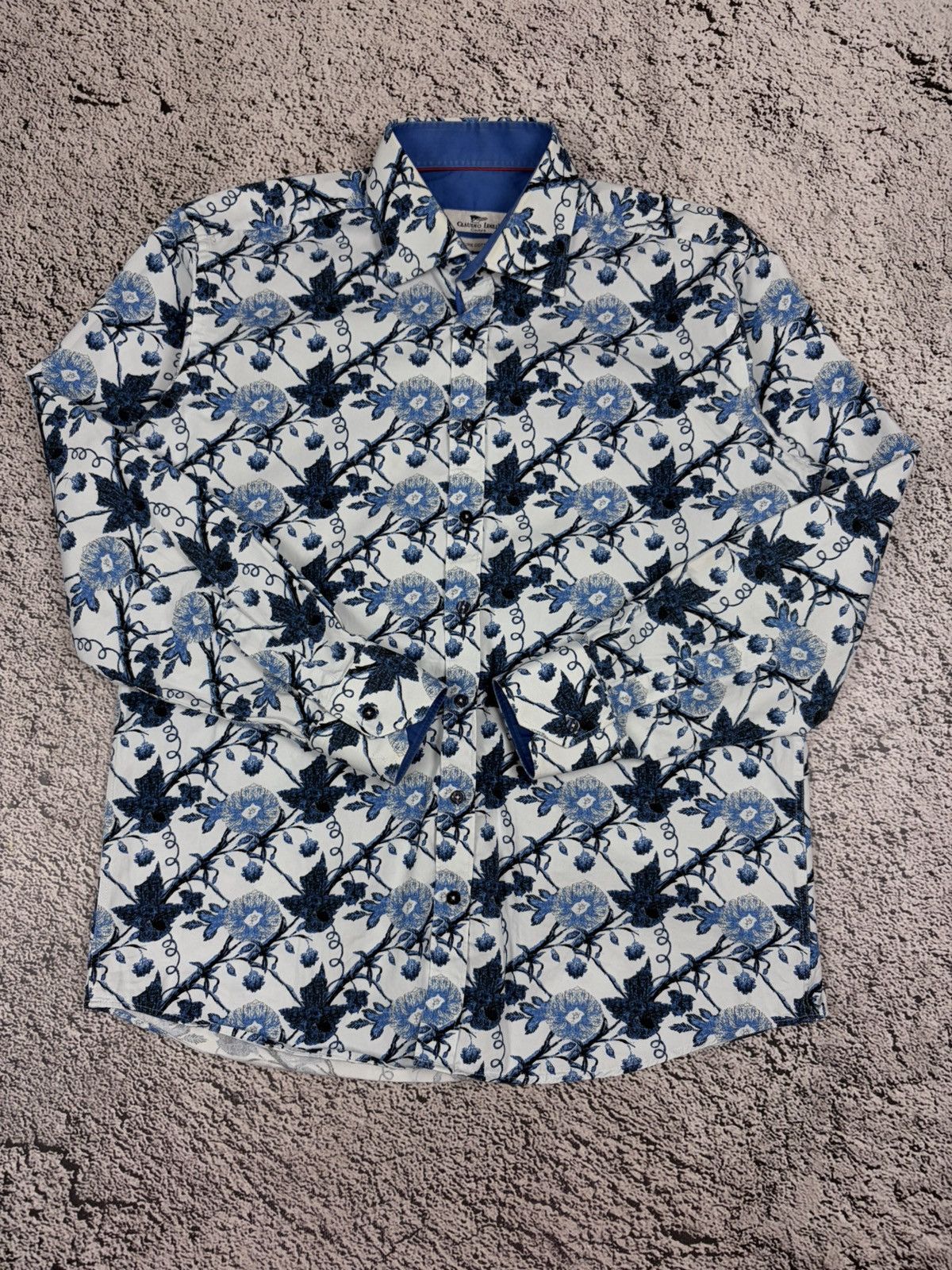 Japanese Brand Claudio Lugli Couture Floral All Over Print Cotton Shirt XL Size US XL / EU 56 / 4 - 2 Thumbnail