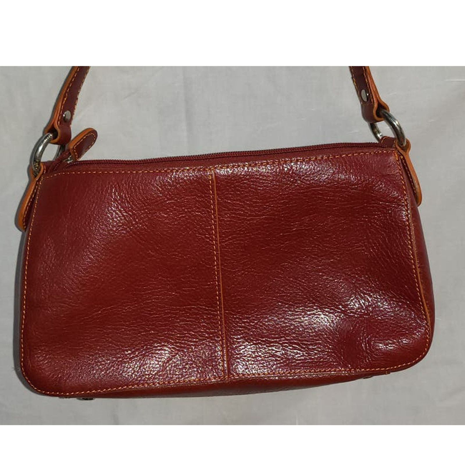 Pelle Pelle Vintage Leather Pelle Studio Maroon Italian Leather Purse Size ONE SIZE - 2 Thumbnail