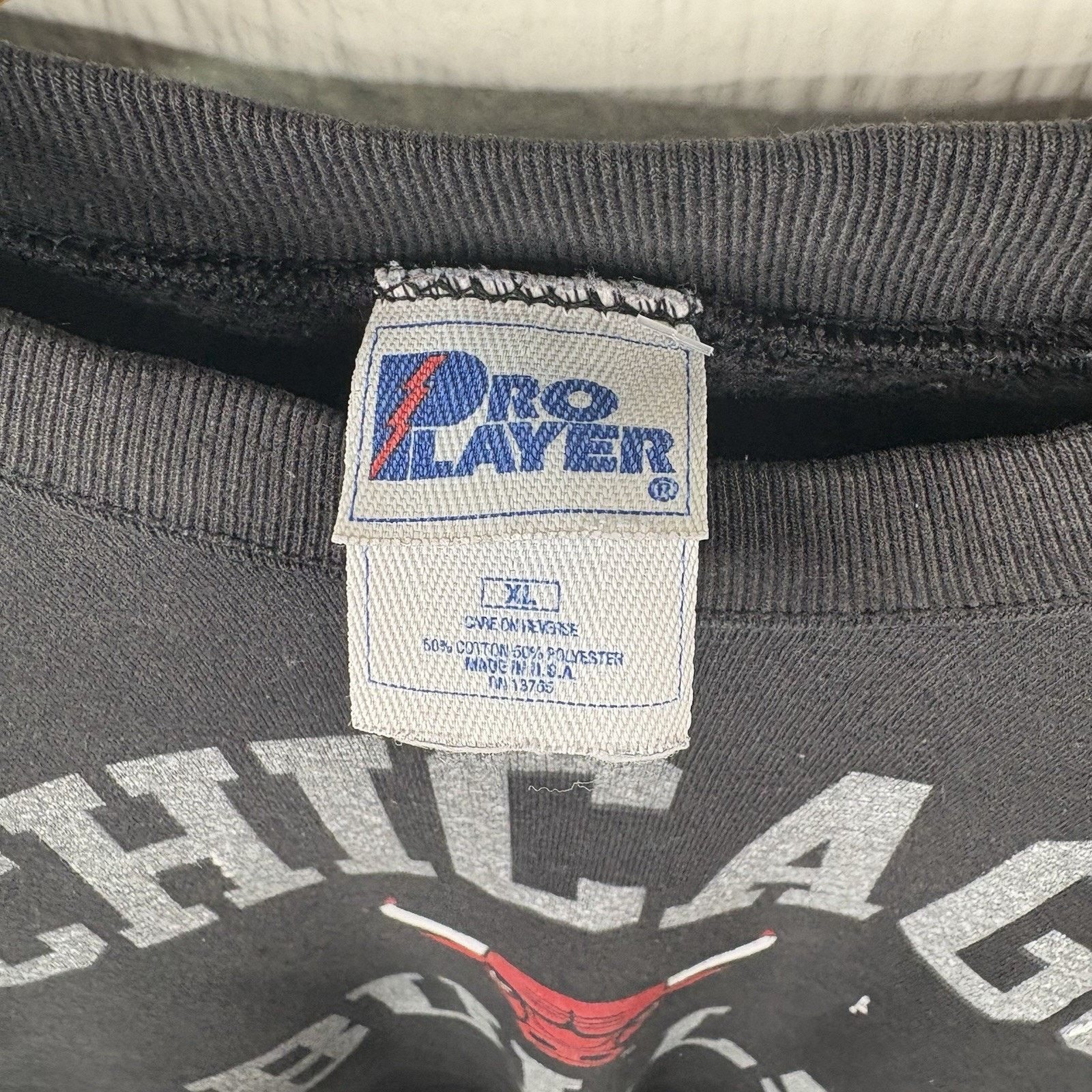 Pro Player Vintage 90’s NBA Chicago Bulls “Black” Crewneck Size XL Size US XL / EU 56 / 4 - 4 Thumbnail